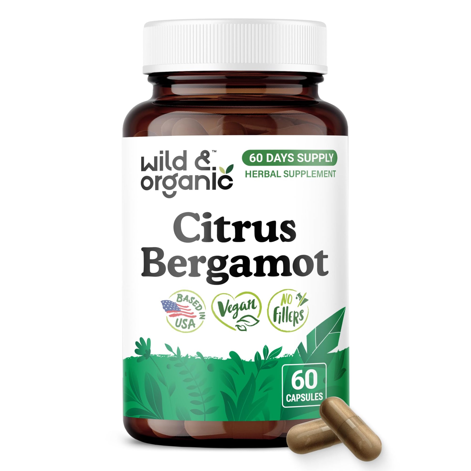 Wild & Organic Citrus Bergamot Capsules, 60 Count