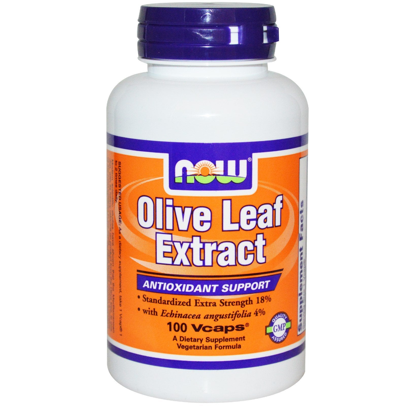 NOW Foods Olive Leaf Extract with Echinacea Capsules Pack of 2