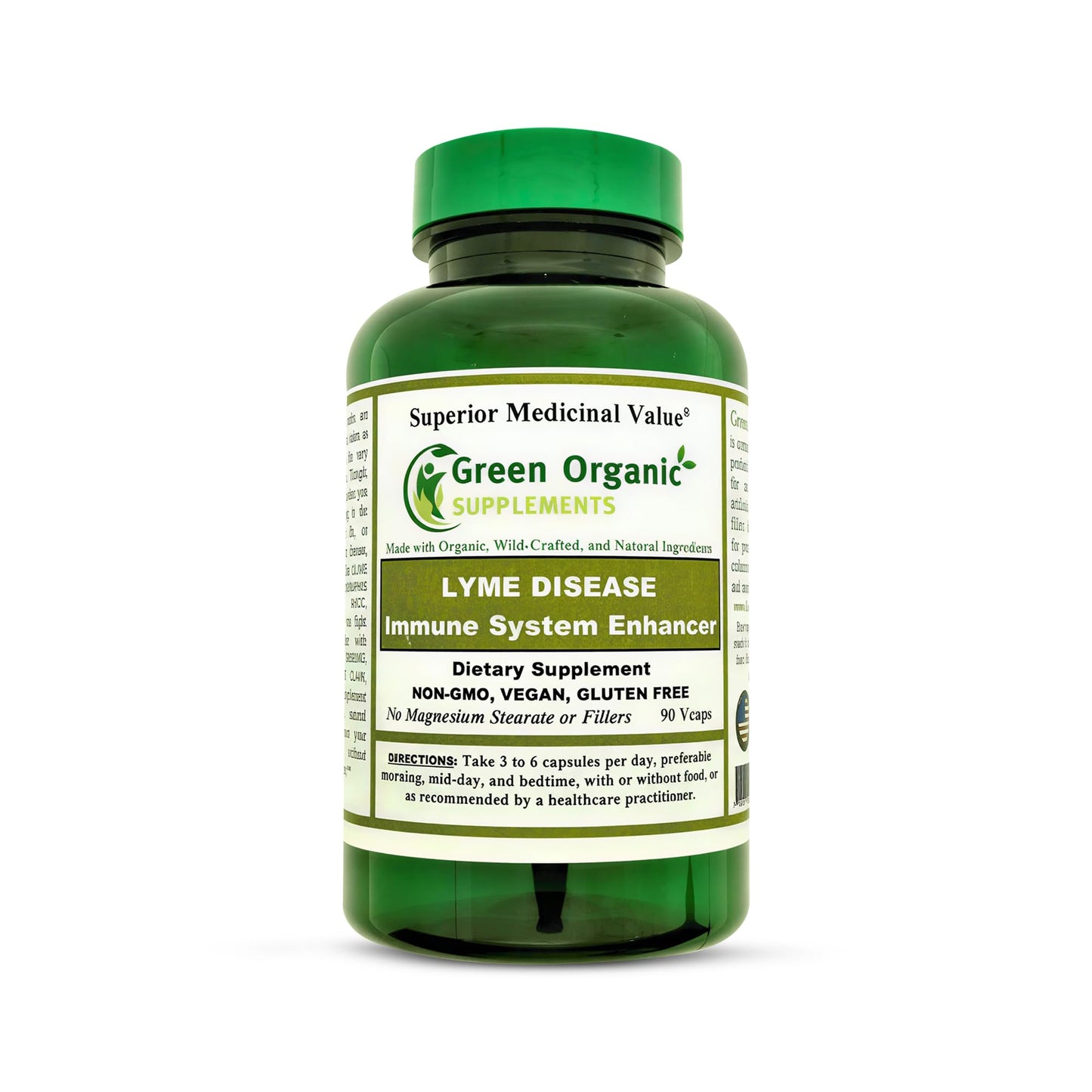 Green Organic Supplements Lyme Disease, Immune System Enhancer, Antibiotic Capsule, 90 Count