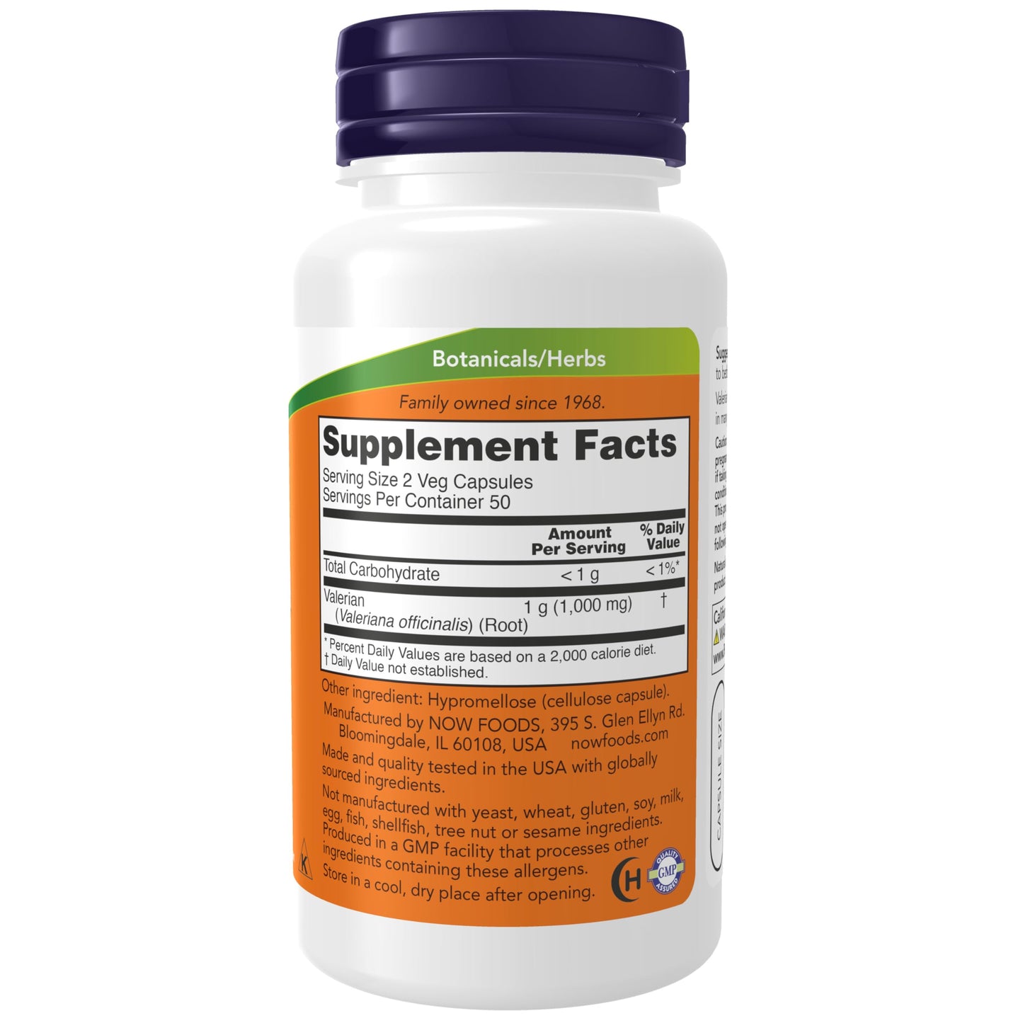NOW Foods Valerian Root 500 mg Capsule, 100 Veg Capsules