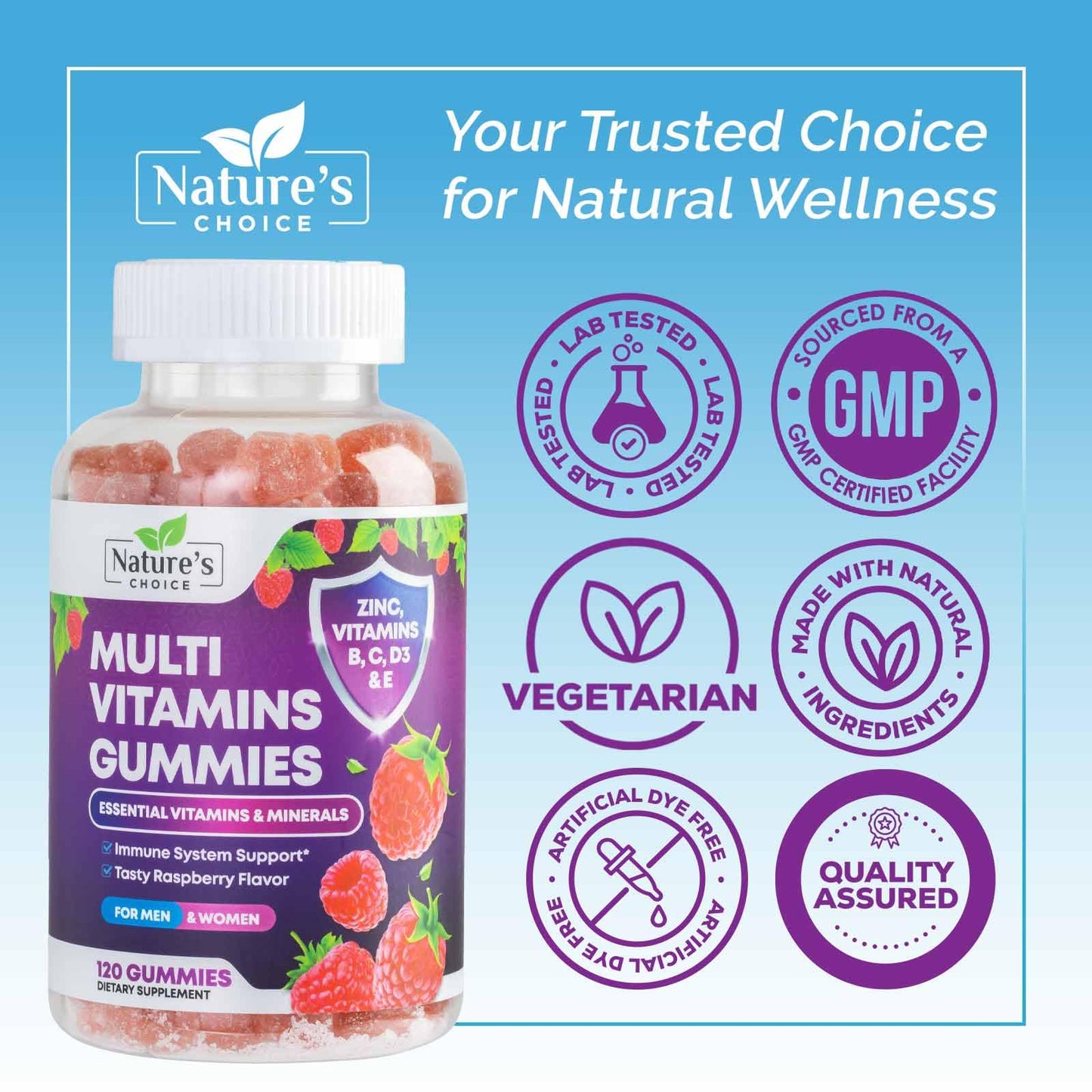 Nature's Choice Multivitamin Gummies for Adults, 120 Gummies