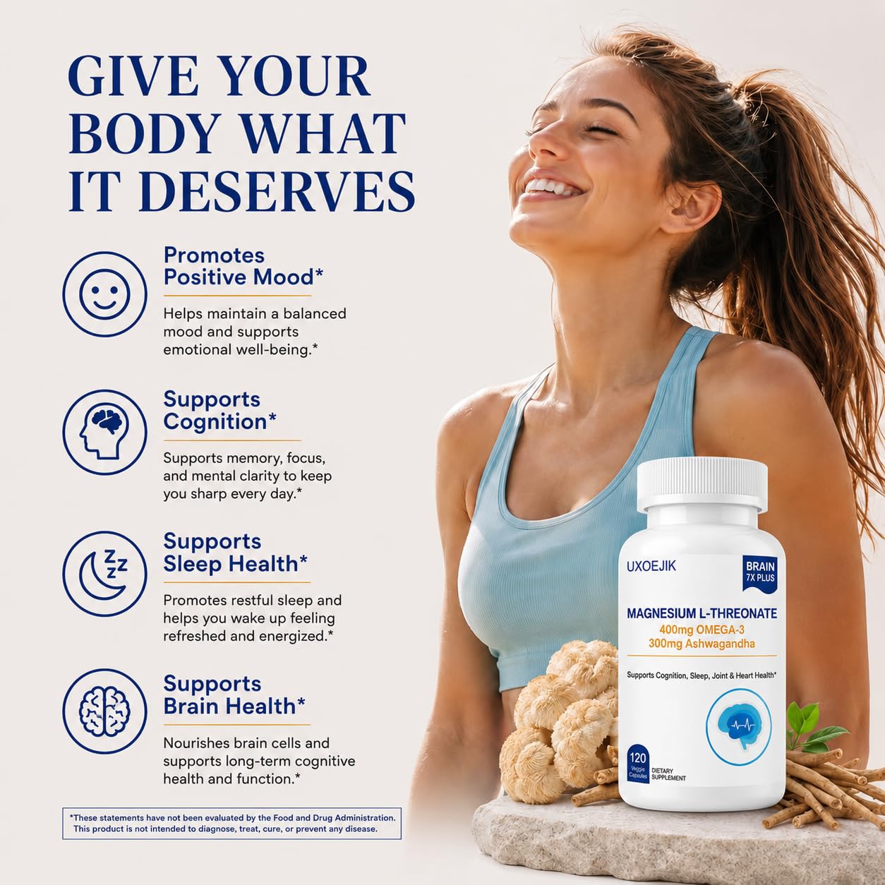 UXOEJIK Magnesium L-Threonate Capsule 120