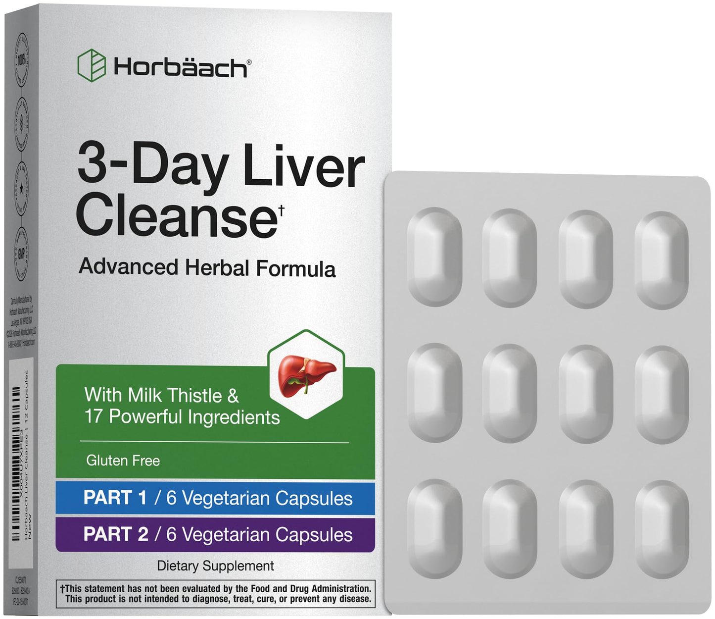 Horbäach 3-Day Liver Cleanse with Milk Thistle Capsules 12