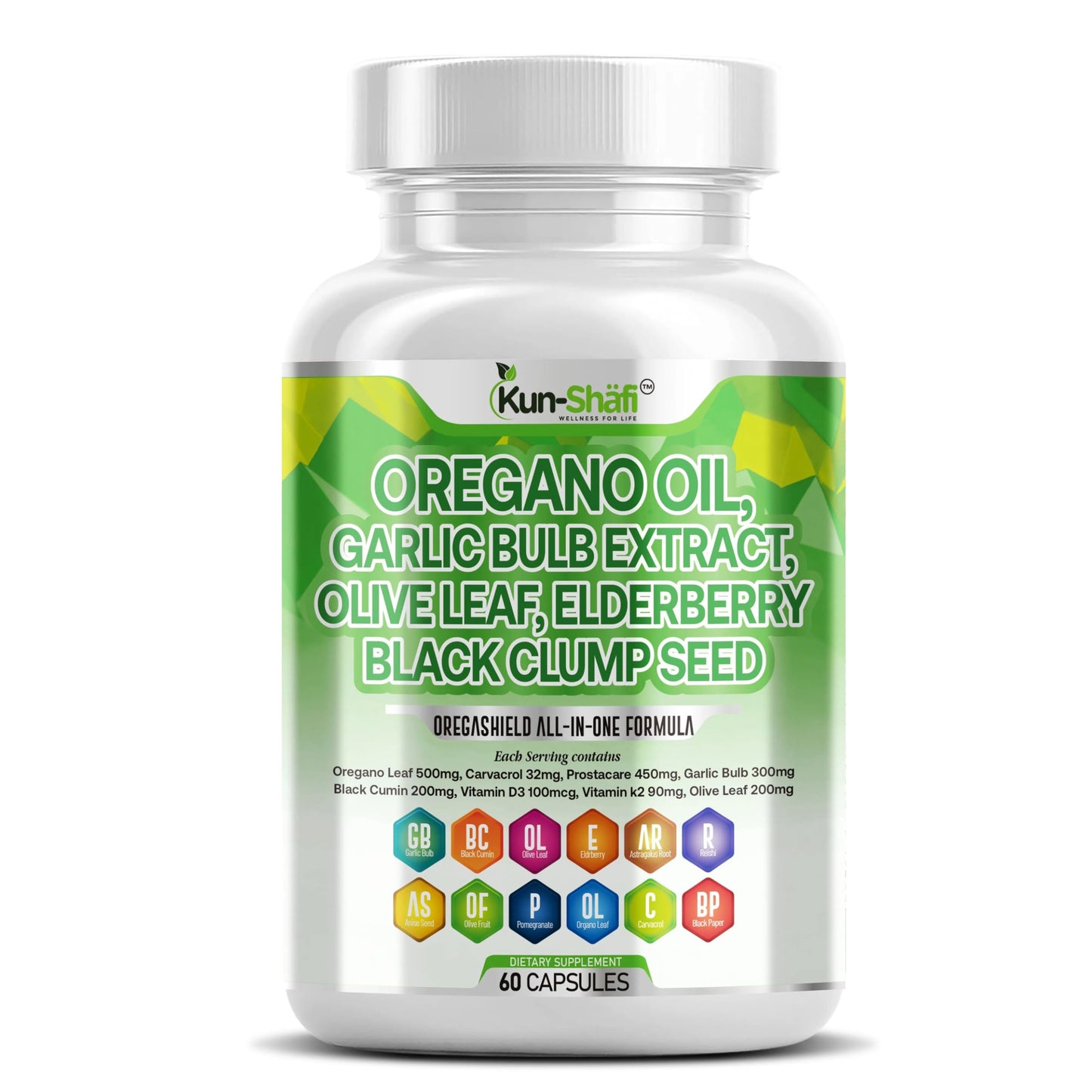 Kun Shafi Oregano Oil Complex Capsule 60 Count