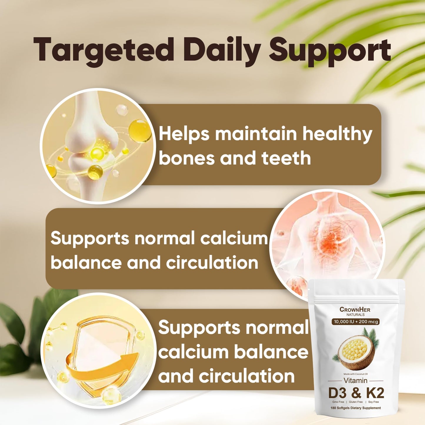 GROHESE Vitamin D3 K2 Capsule 180