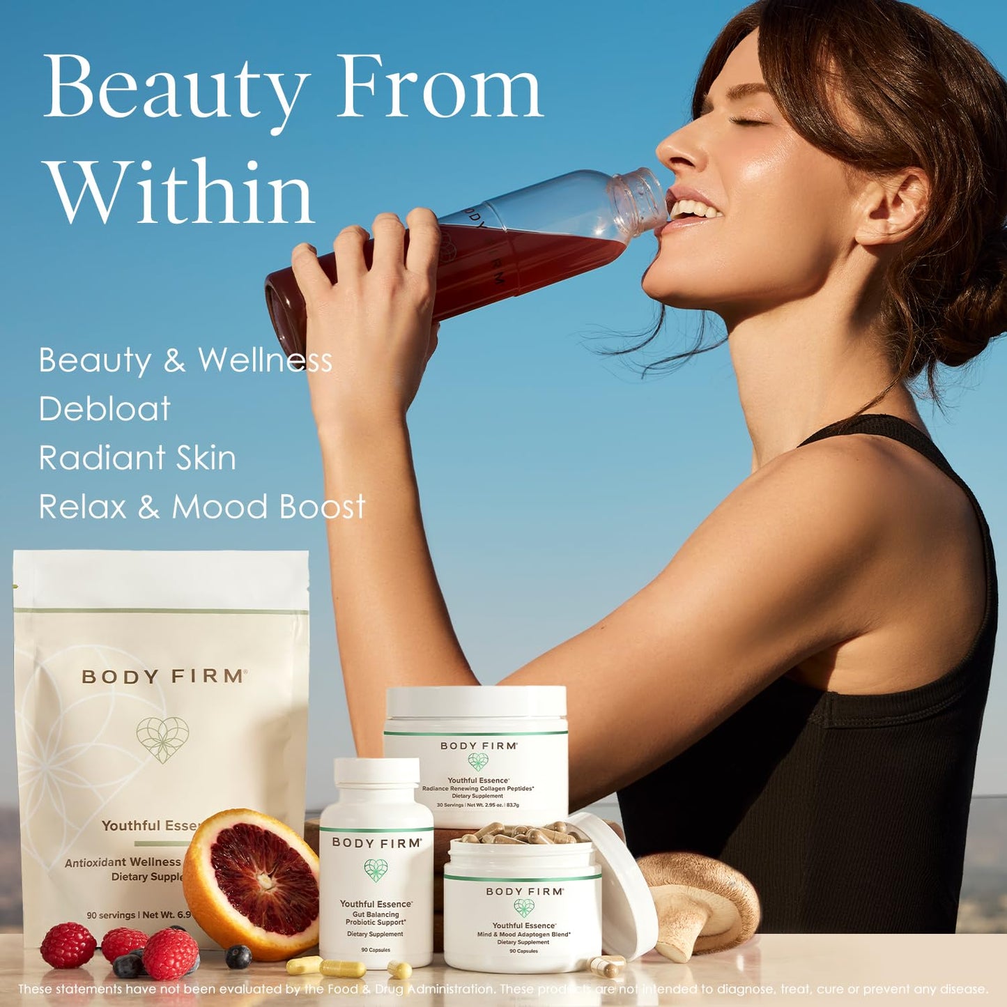 Body Firm Youthful Essence Antioxidant Wellness-Beauty Blend Powder 5.08 Ounce