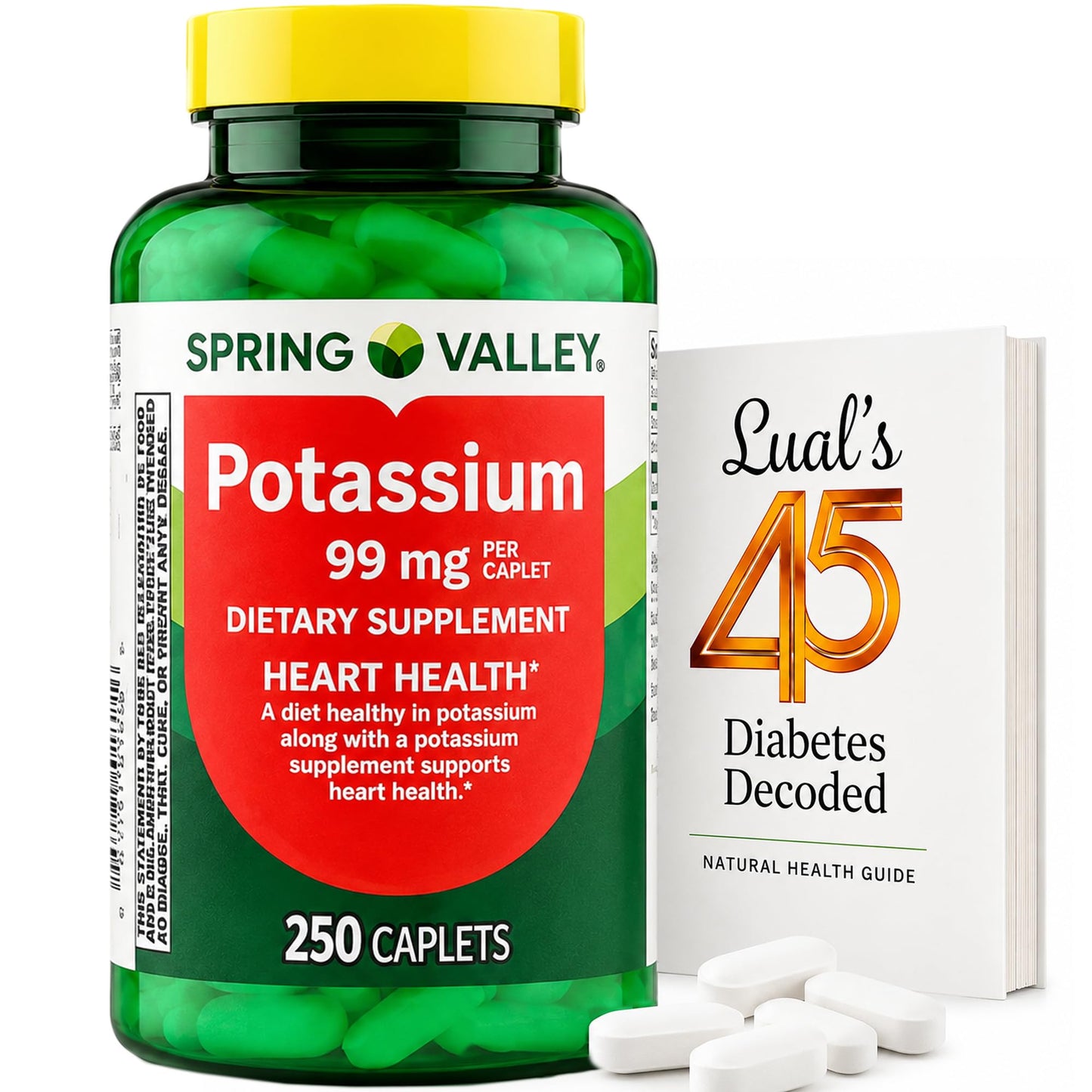 LUAL Potassium 99 mg Gluconate Tablets, 250 Tablets