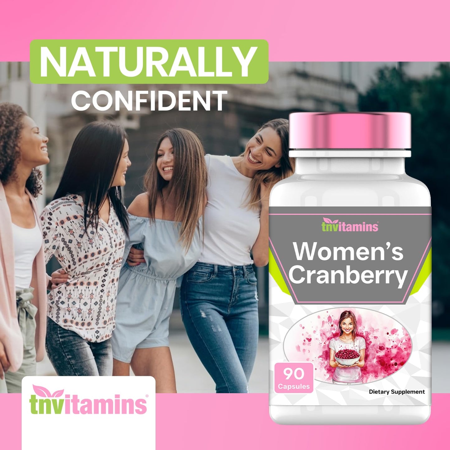 tnvitamins Cranberry Pills for Women Ultra-High Potency Cranberry Concentrate Extract Capsules, 90 Capsules