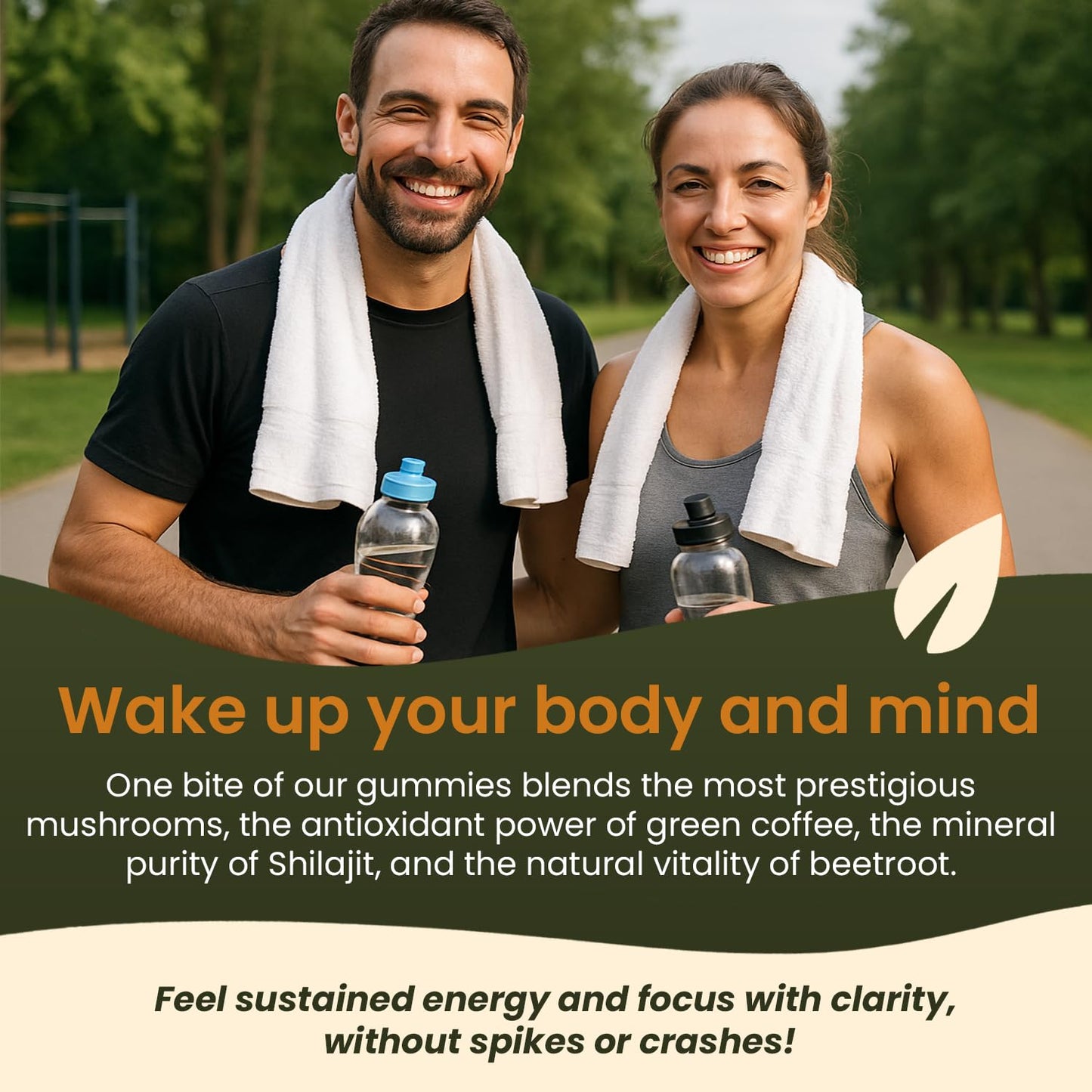 Rooterra Inner Bloom Pure Shilajit Gummies with Lion’s Mane & Cordyceps – Morning Energy & Focus – Green Coffee & Beet Root – Pineapple, 60 Gummies