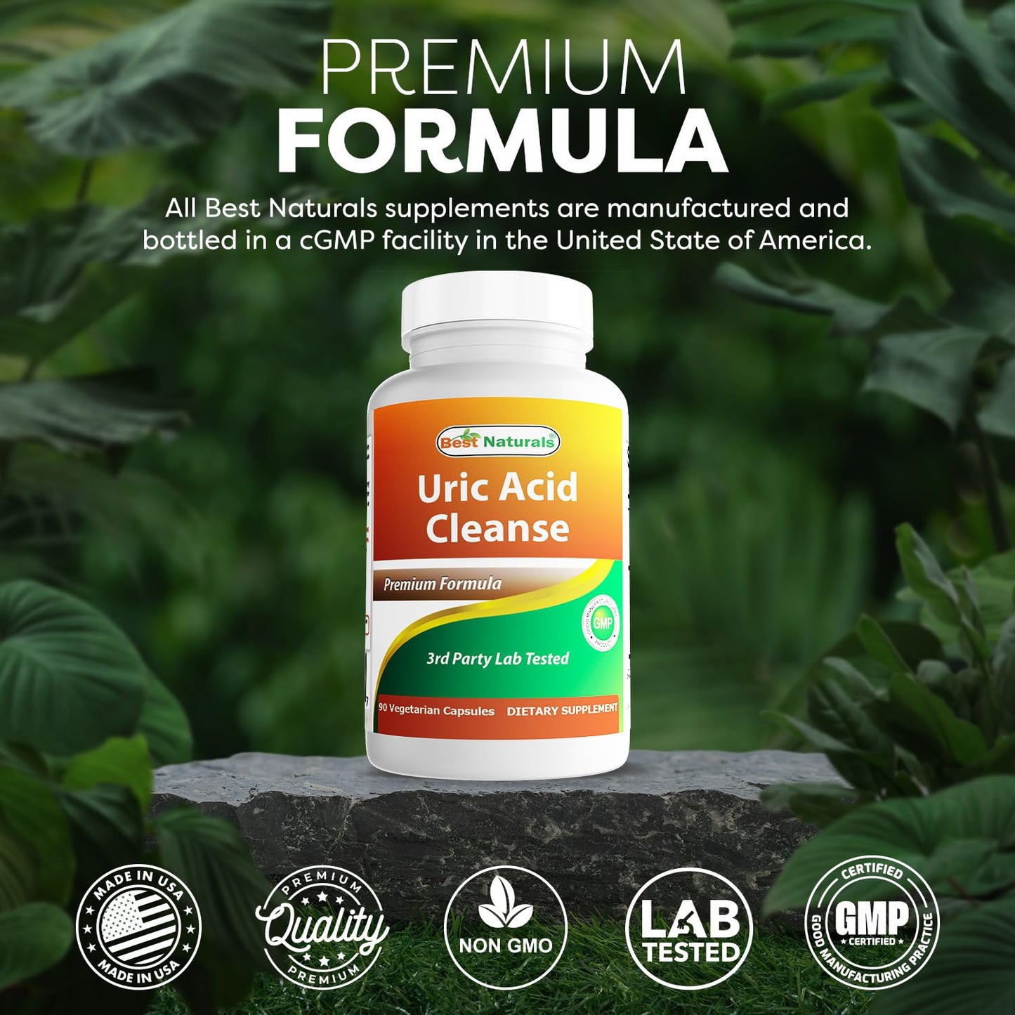 Best Naturals Uric Acid Cleanse Vitamins for Men and Women, 90 Capsules