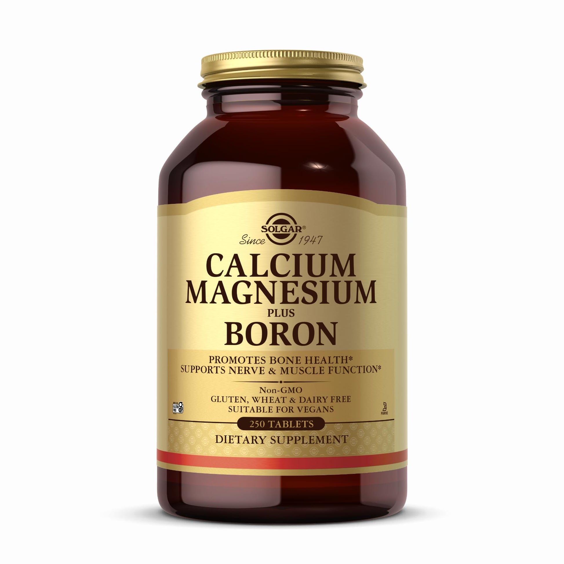 Solgar Calcium Magnesium Plus Boron Tablets, 250 Tablets