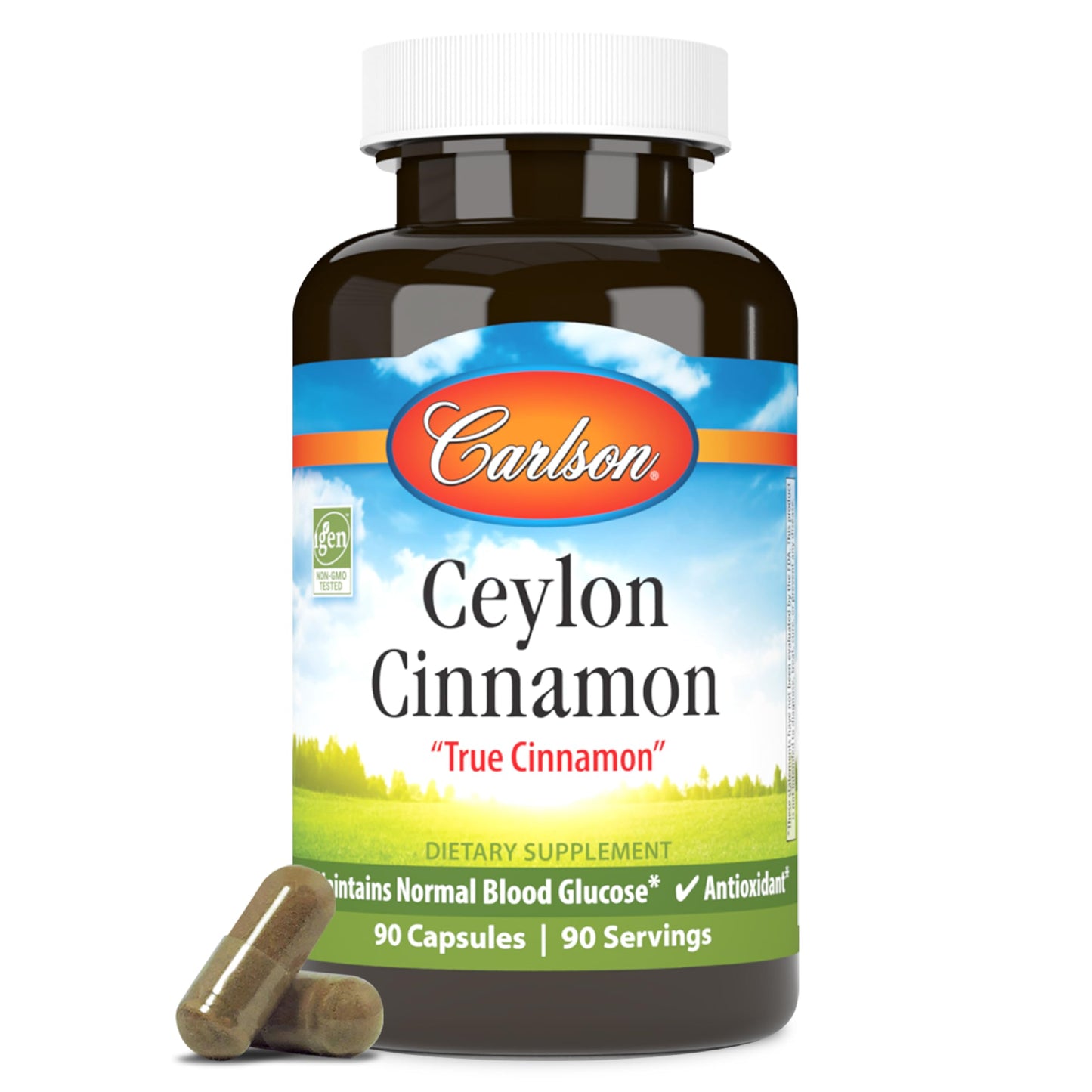 Carlson Ceylon Cinnamon 500 mg Capsules, 90 Count