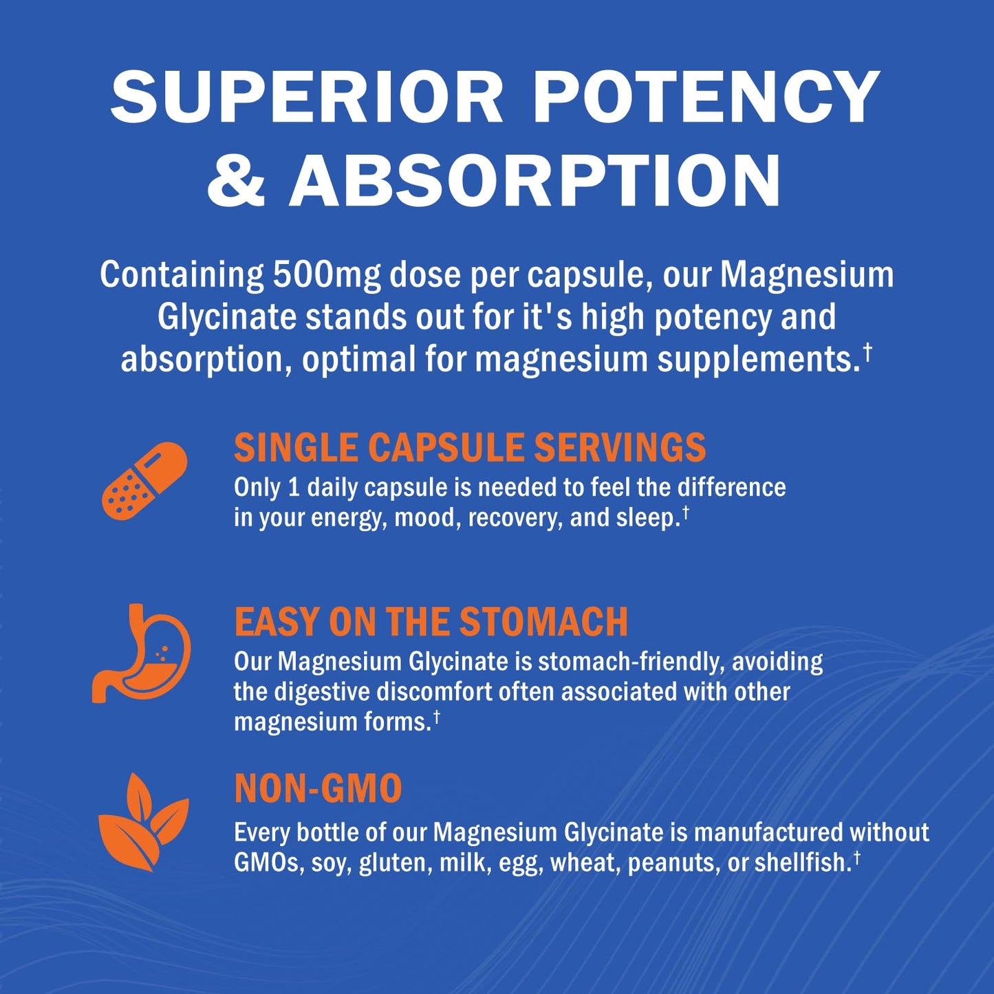 GOODBIO Magnesium Glycinate 500mg Capsule, 240 Capsules