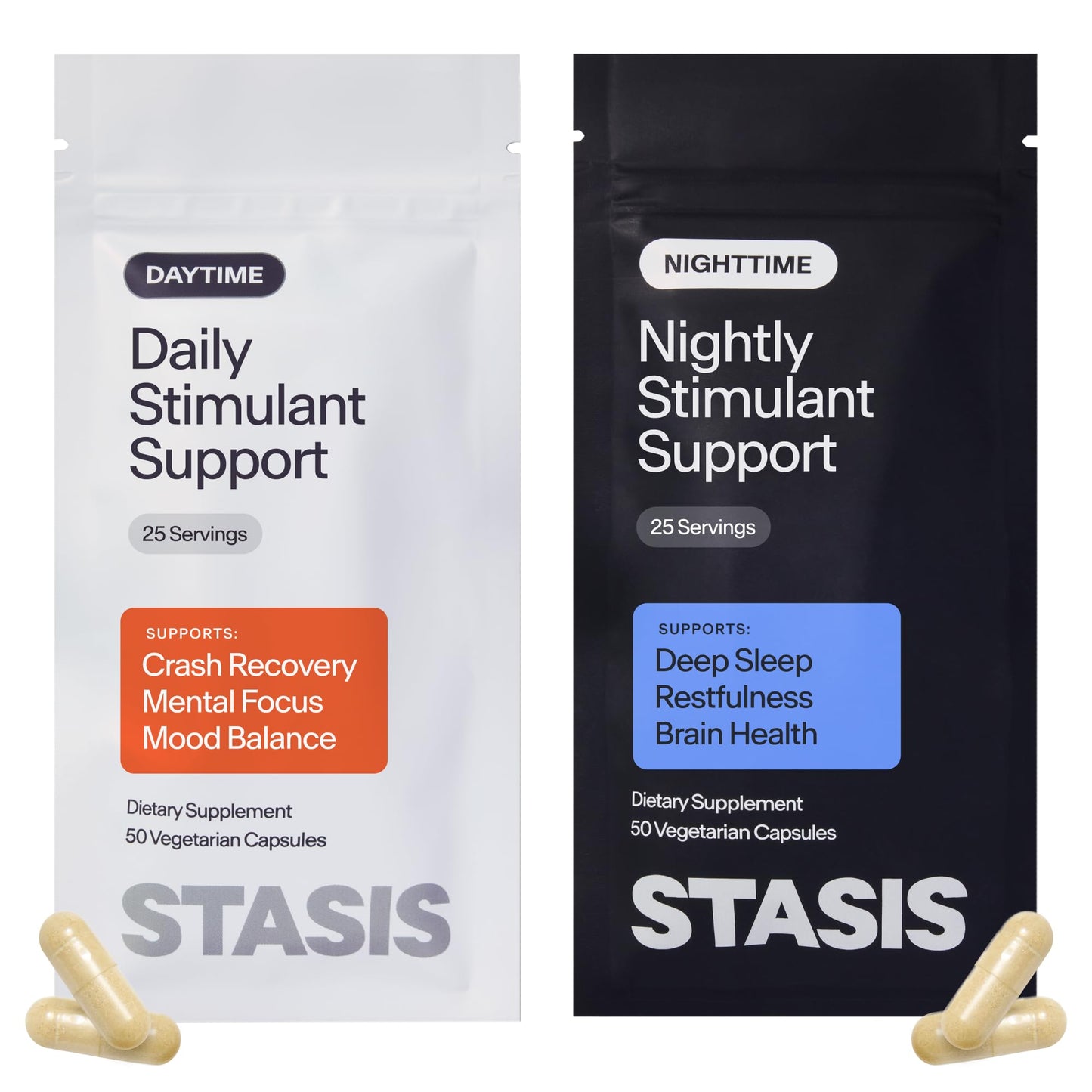 STASIS Day & Night Capsules 100 Count