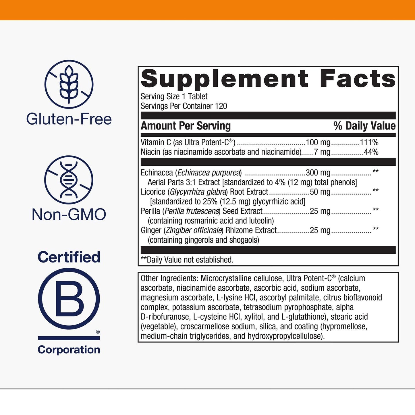 Metagenics Echinacea Synergy 120 Tablets