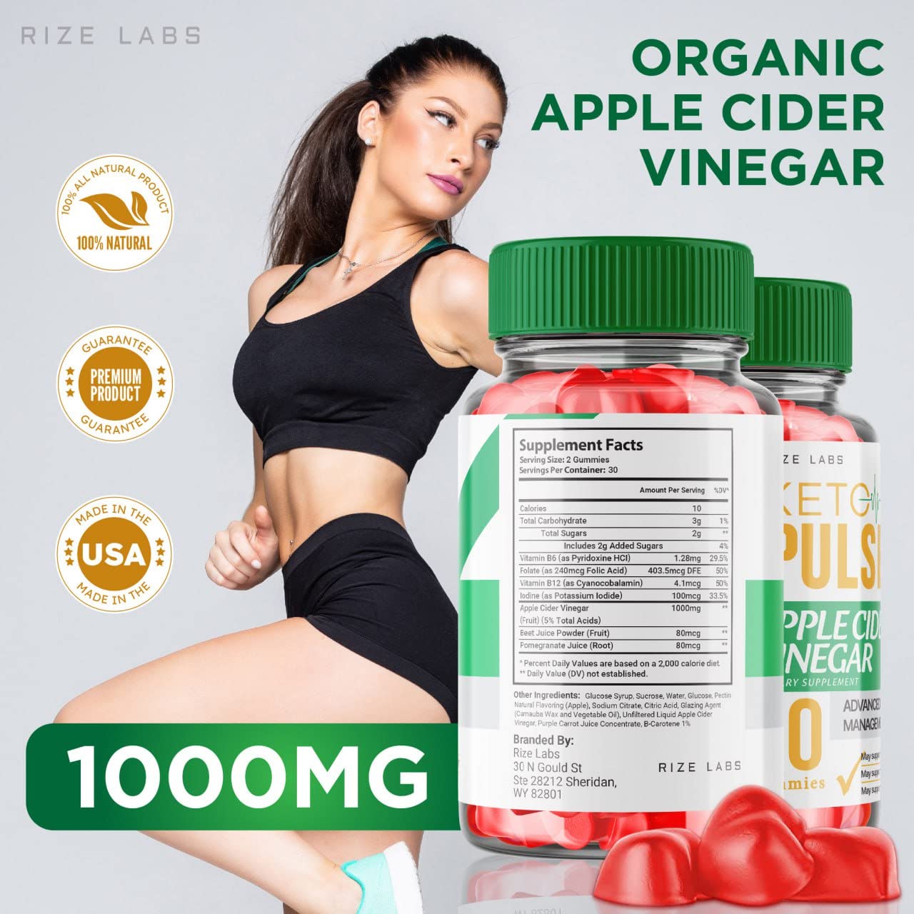 Rize Labs Keto Pulse Gummies 60 Gummies