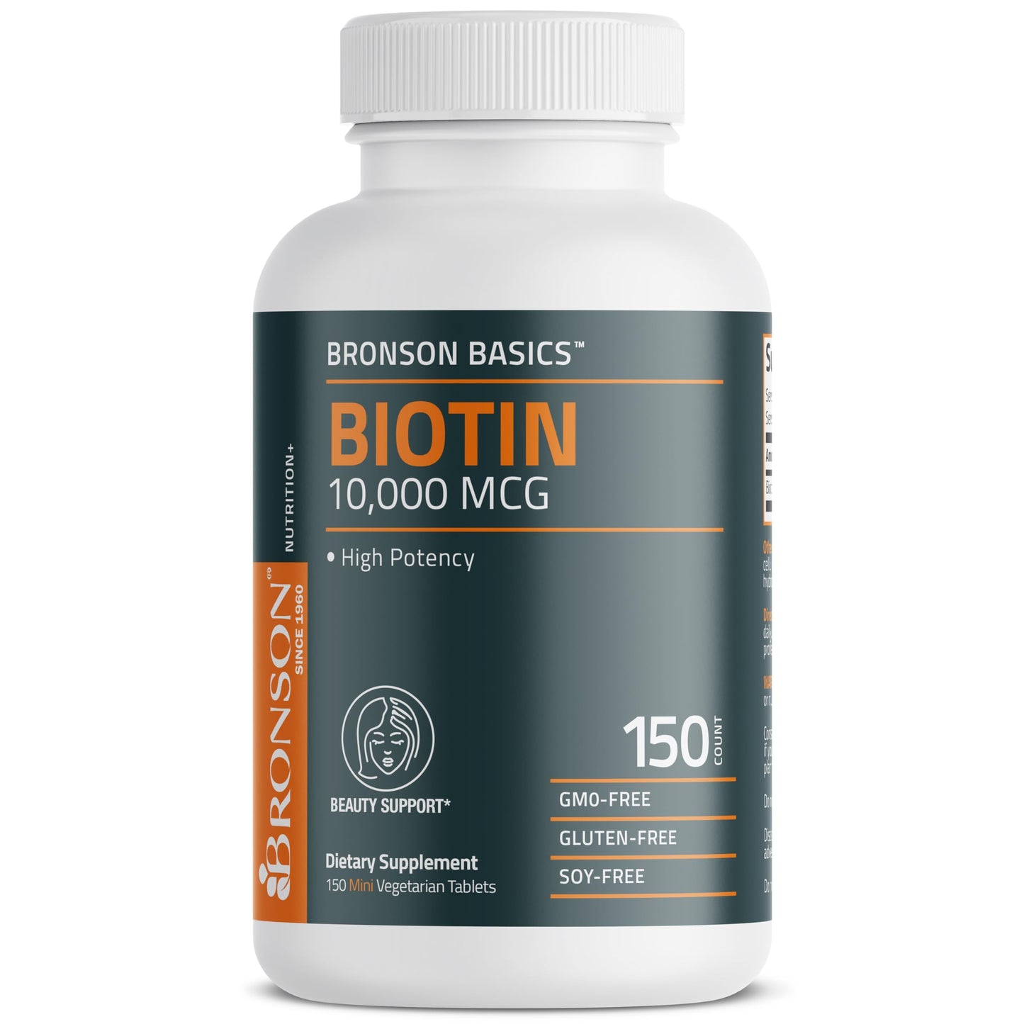 Bronson Biotin 10,000mcg Tablet, 150 Tablets