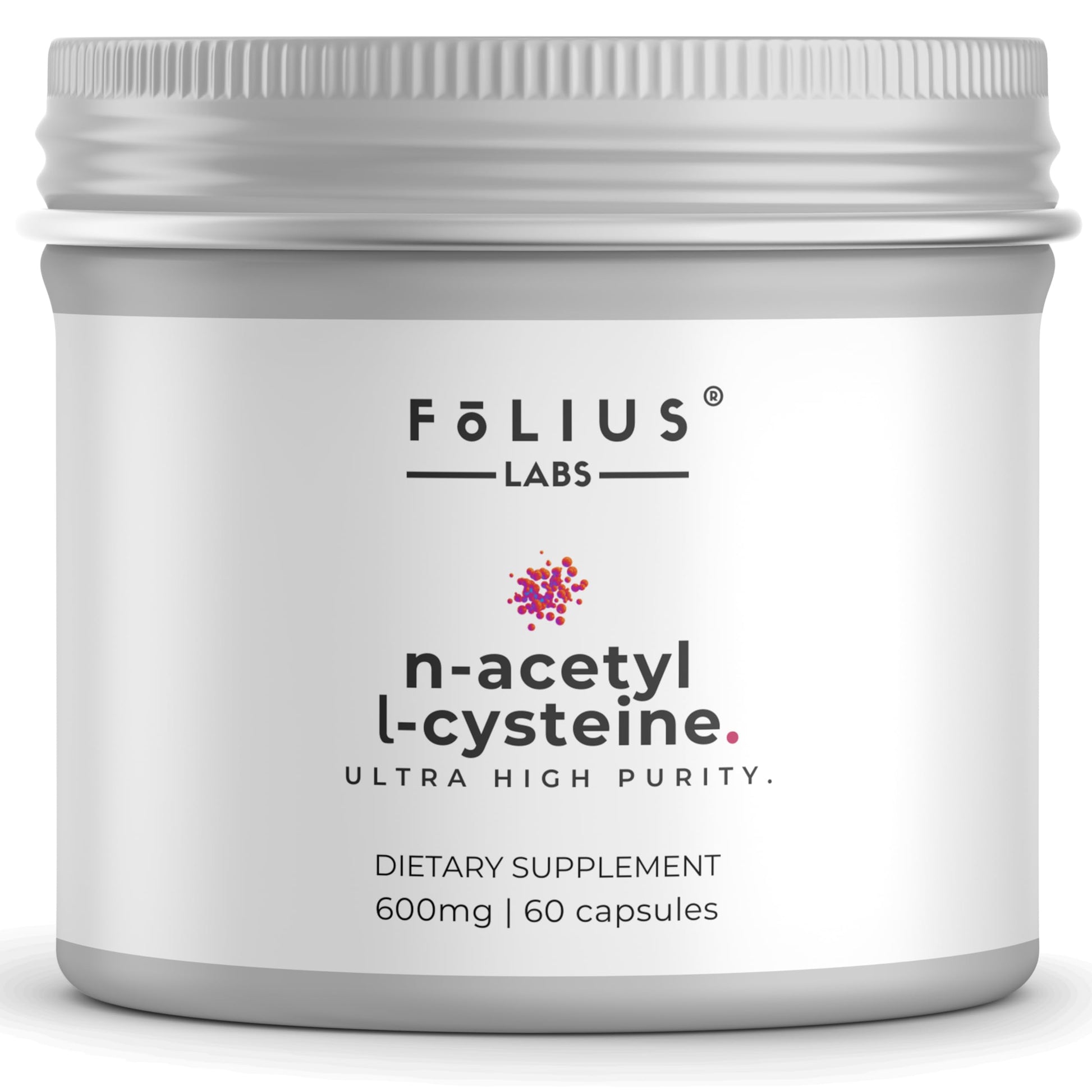 FOLIUS LABS N-Acetyl L-Cysteine (NAC) 600mg Capsule, 60 Count
