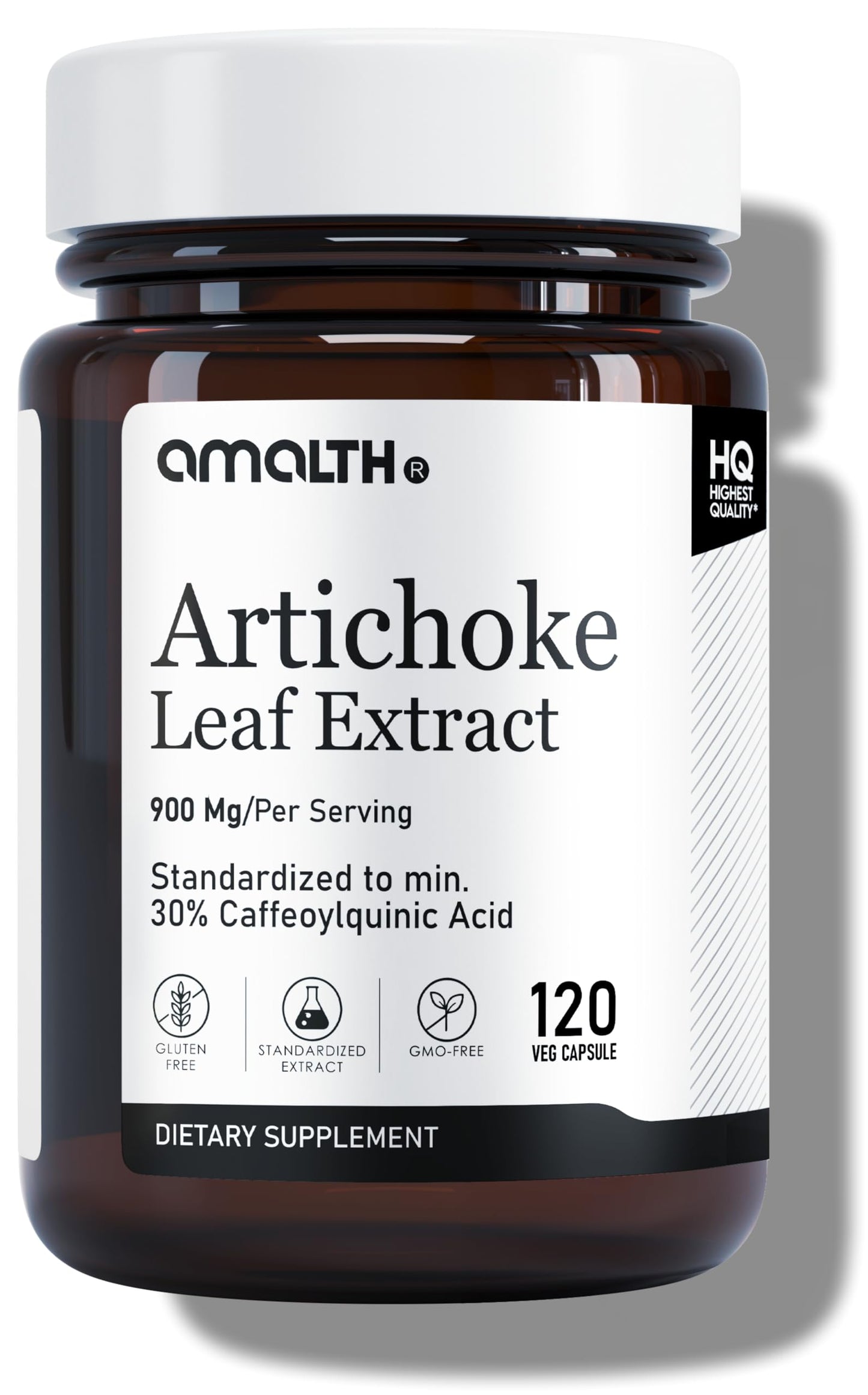 AMALTH Artichoke Leaf Extract 900 mg Capsules, 120 Count
