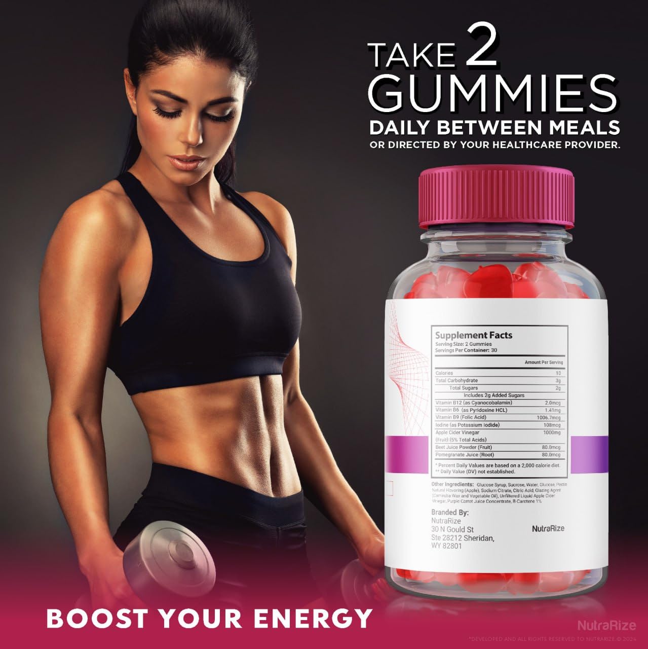 NutraRize Pure Slim Keto+ACV Gummies 60 Gummies