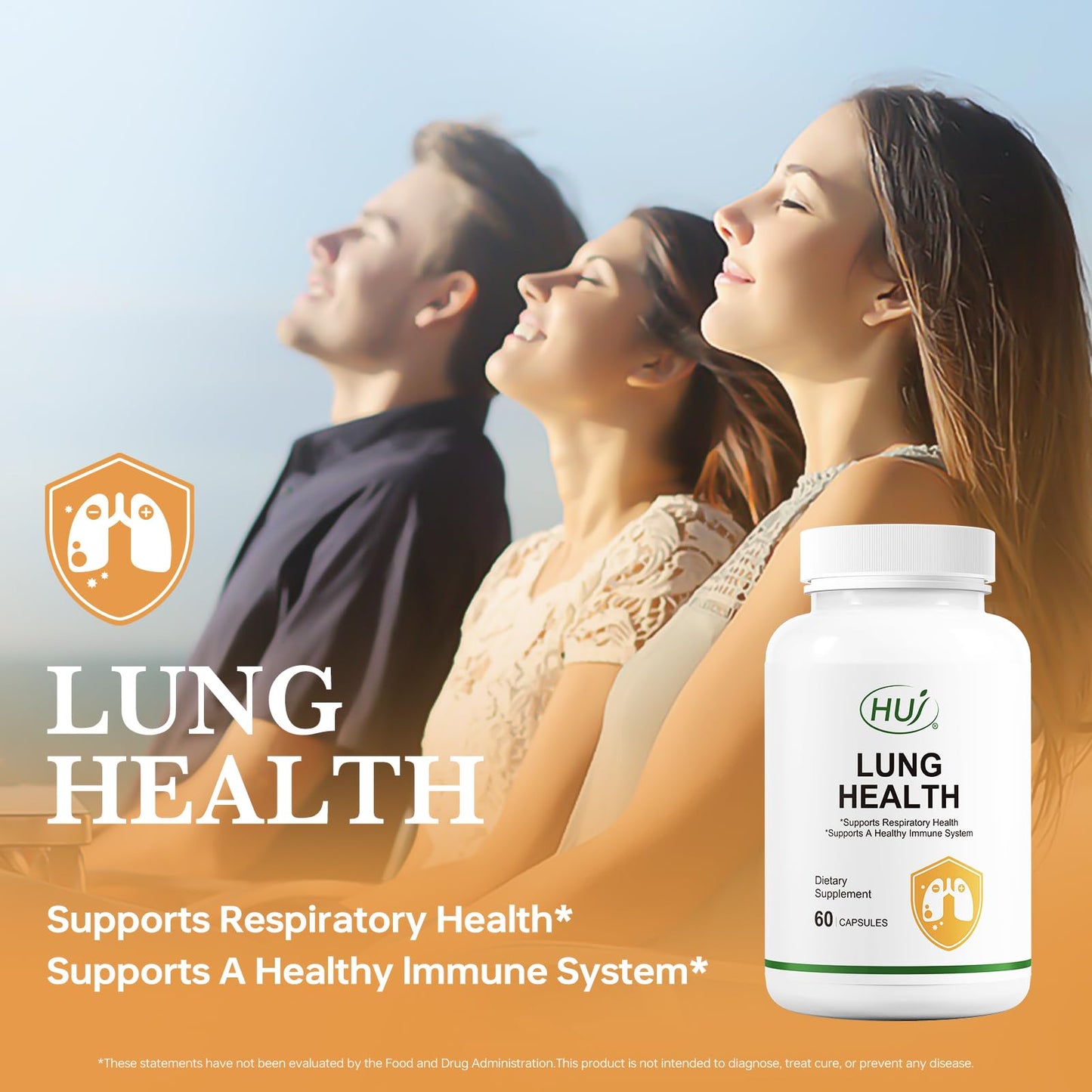 HUJ Lung Health Supplement Capsule, 60 Capsules