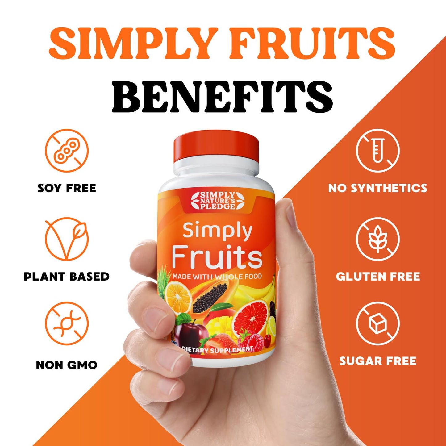 Simply Nature's Pledge 90 Fruit Capsules, 180 Capsules