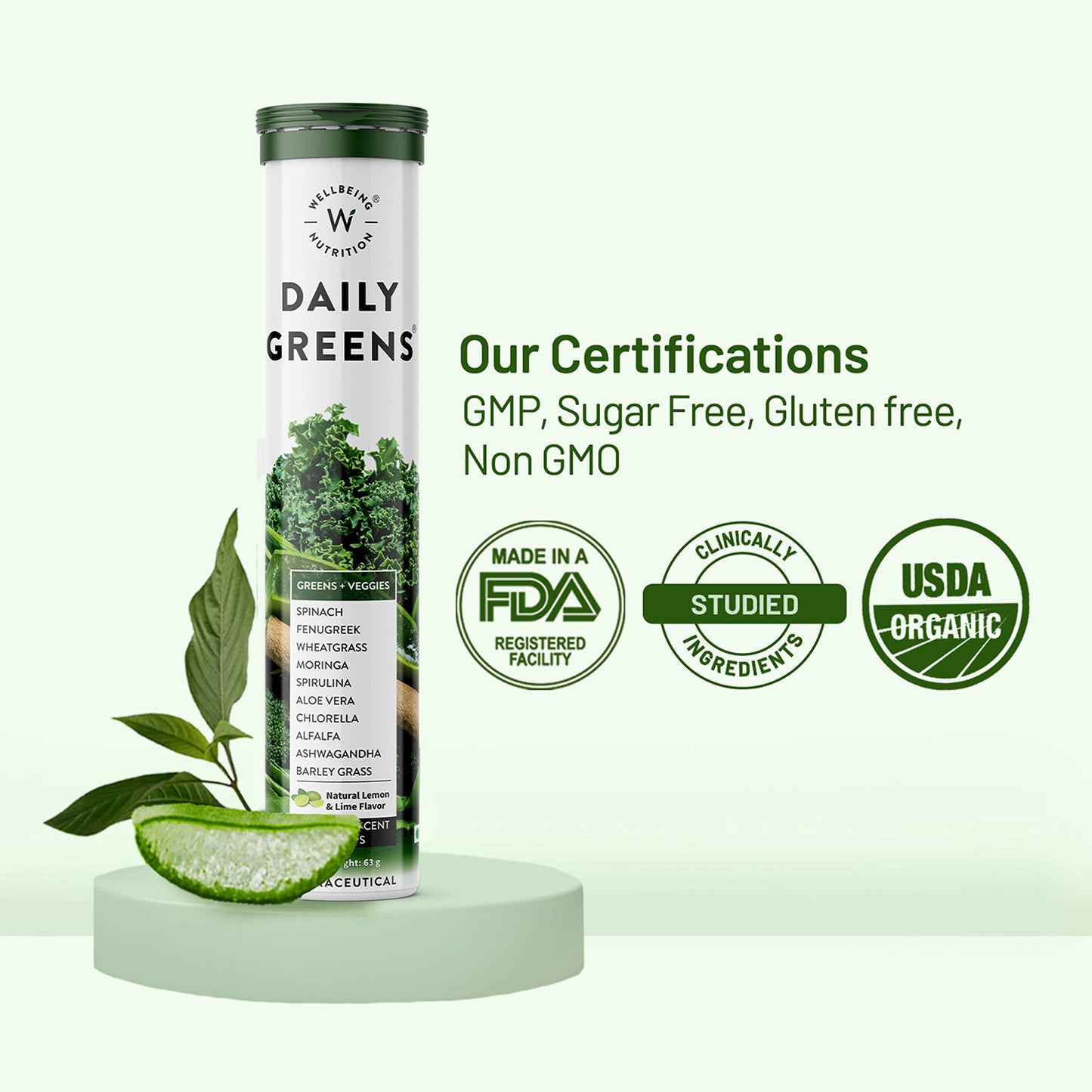 WELLBEING NUTRITION Daily Greens, 15 Tablets