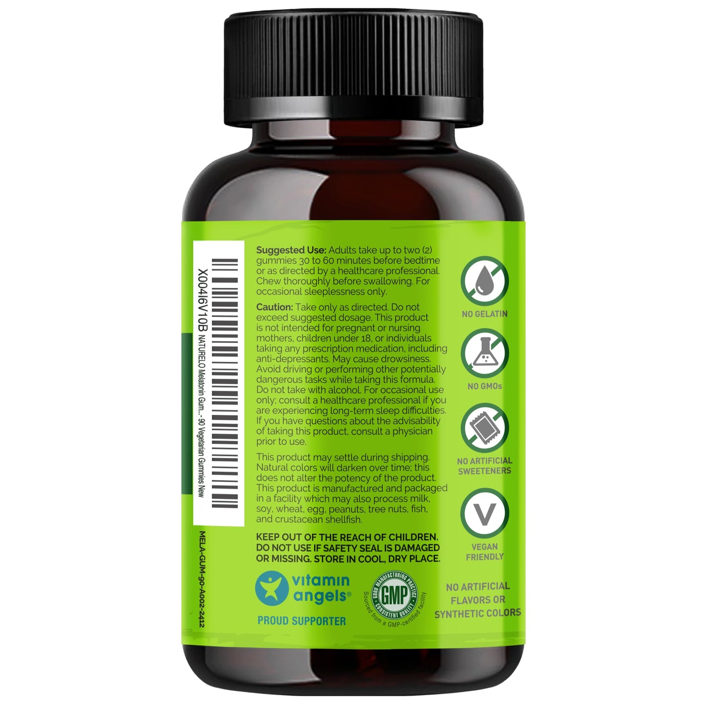NATURELO Melatonin Gummies 90 Count