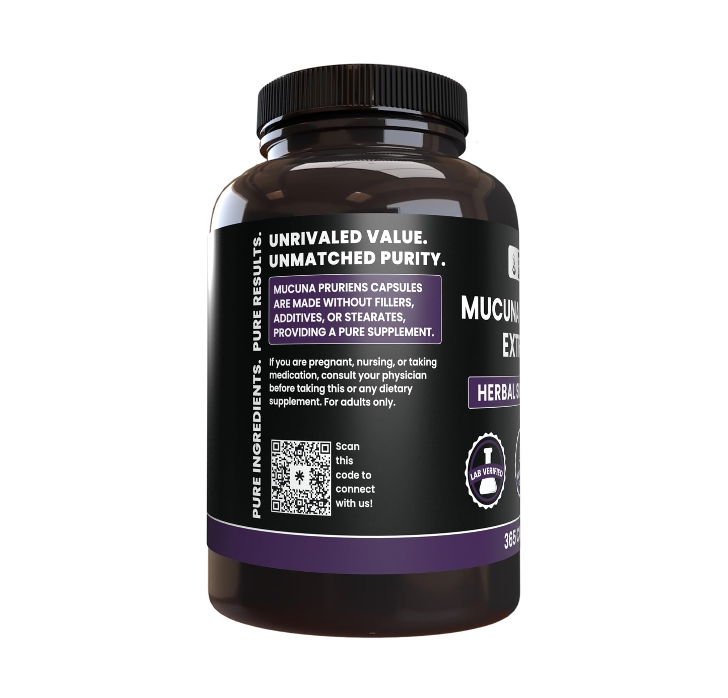Pure Original Ingredients Mucuna Pruriens Capsule 365
