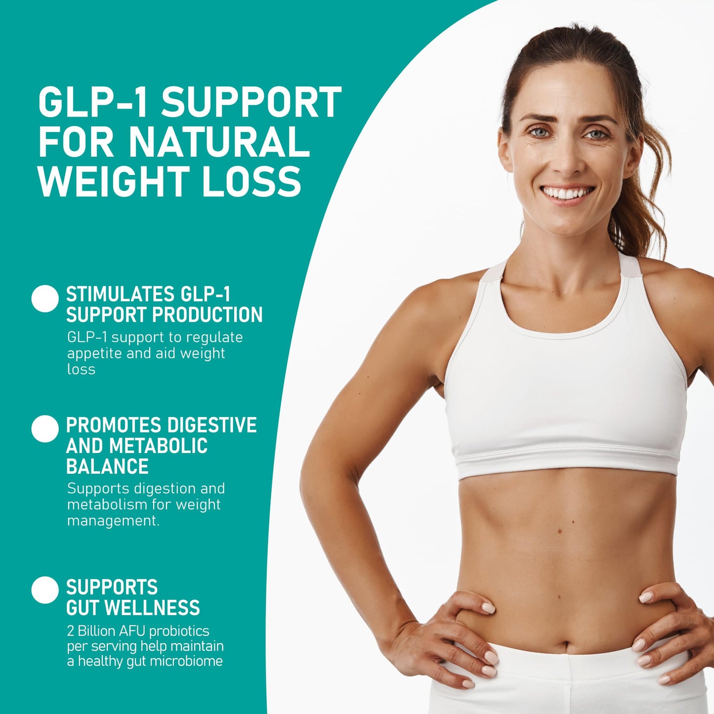 KetoZest GLP-1 Support Weight Loss Probiotic Prebiotic Supplement Capsule 60 Count