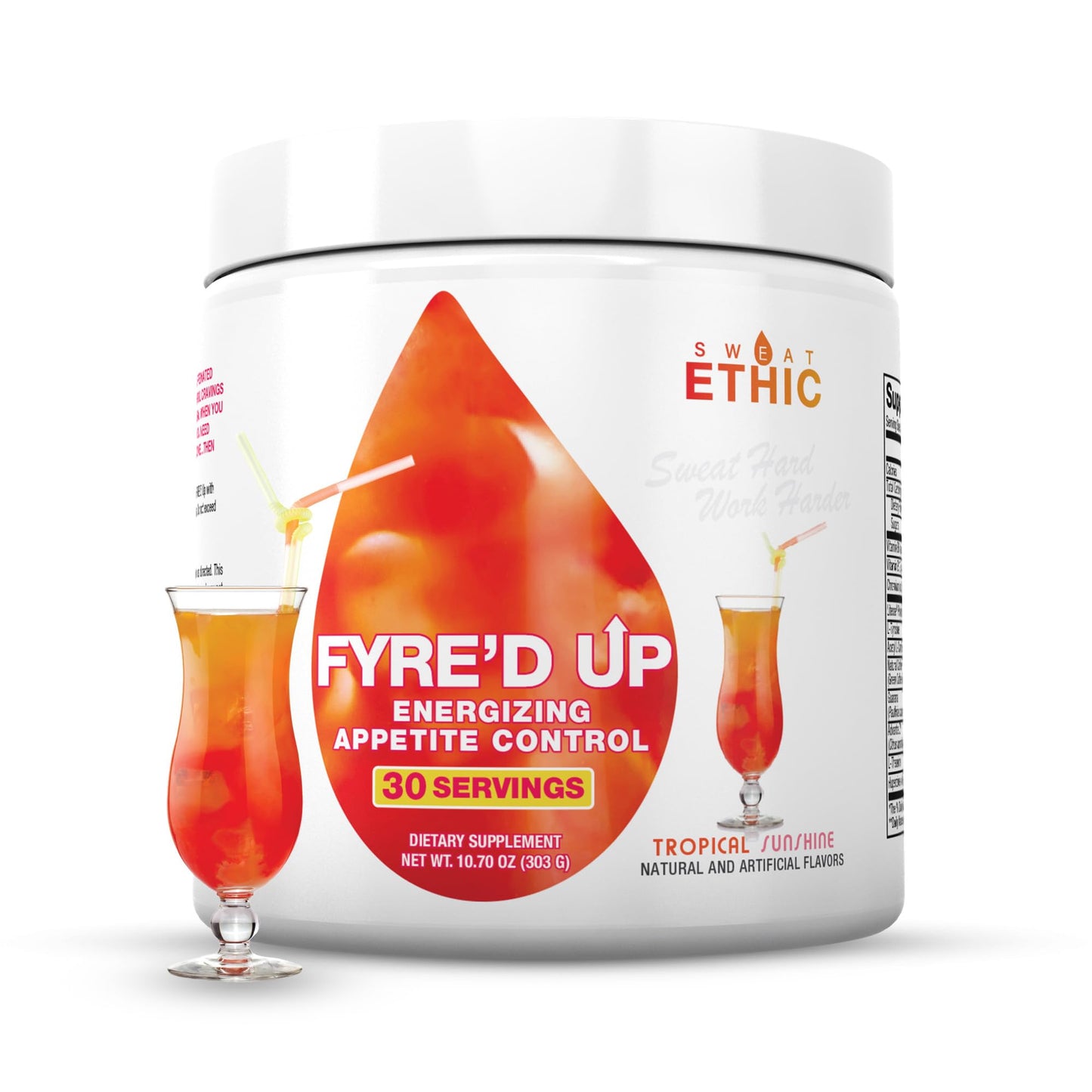 Sweat Ethic FYRE’D UP Energizing Appetite Suppressant Powder 12