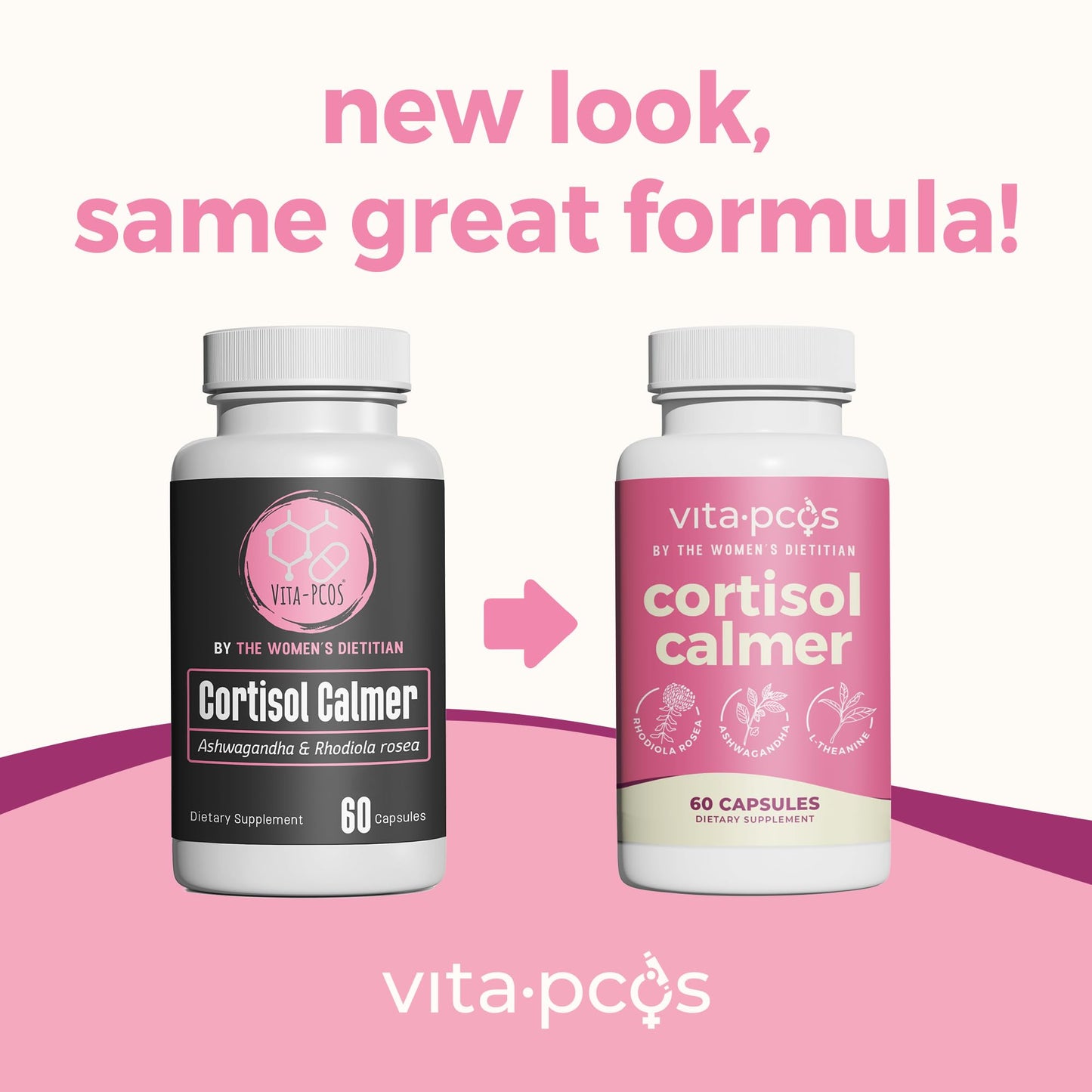 VITA-PCOS Cortisol Supplement for Women, 60 Capsules