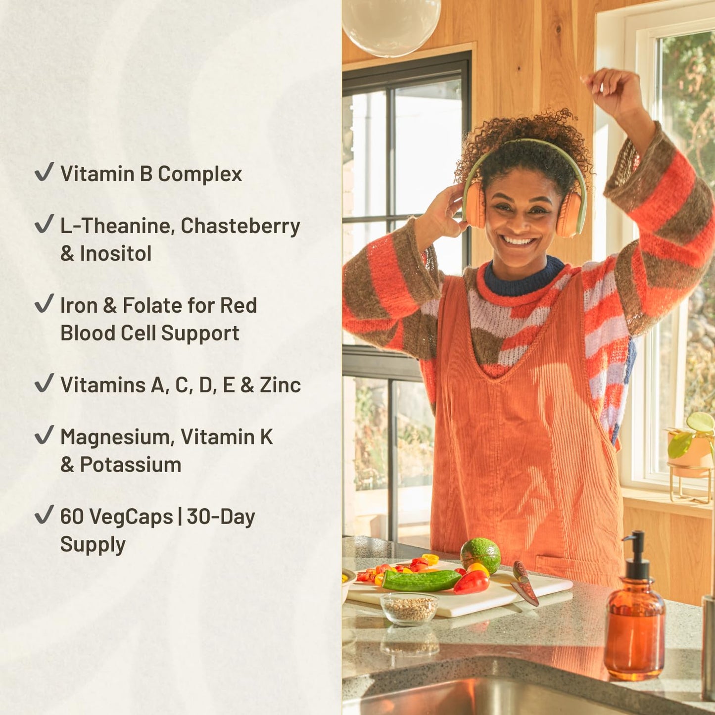 KAL Women’s 18 Plus Multivitamin – Iron Supplement and Multivitamin for Women with Vitamin D and Vitamin C, 60 Capsules