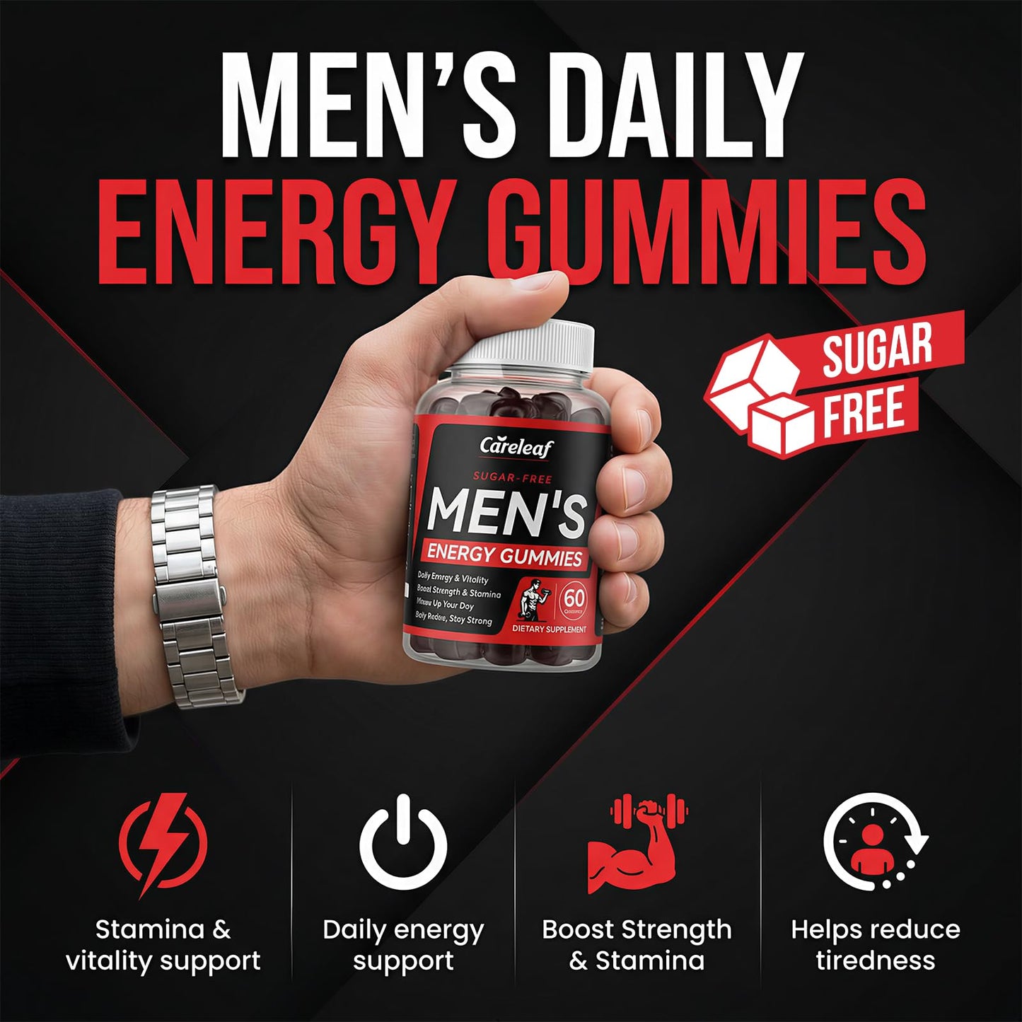 careleaf Men's Energy Gummies 60 Gummies