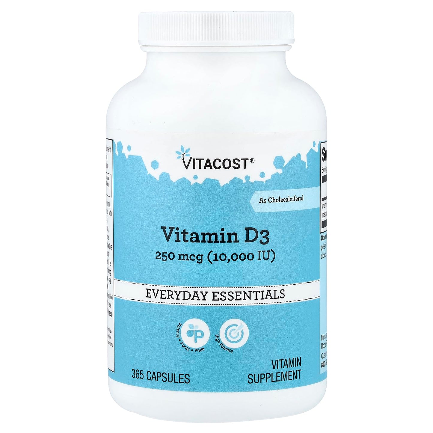 Vitacost Vitamin D3 Capsule, 365 Capsules