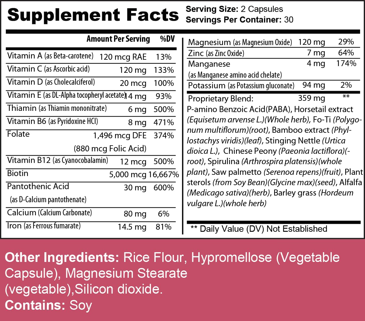 Fitness InspireWays Vital Iron Support Capsules, 60 Count