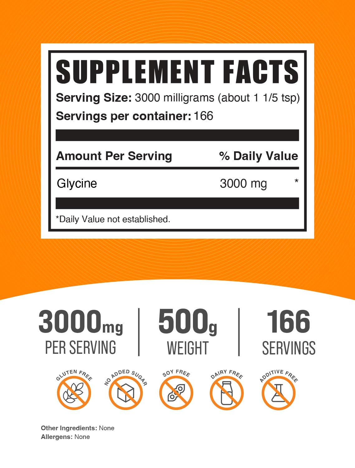 BulkSupplements Glycine 500g + Collagen Peptides 1kg Bundle Powder 52.8