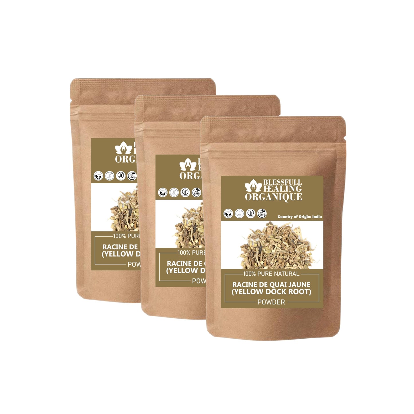 Blessfull Healing Yellow Dock Root Powder, Pack of 3, 300 g