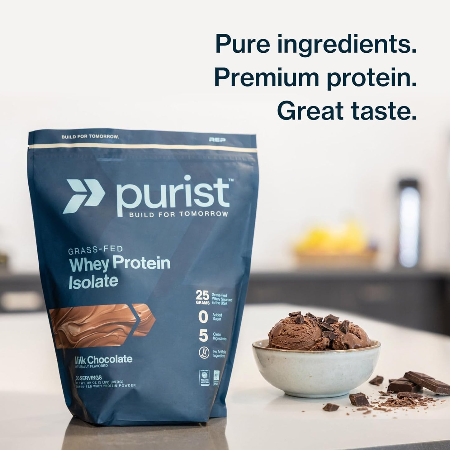 PURIST Whey Protein Isolate Vanilla Packets 15 Packets