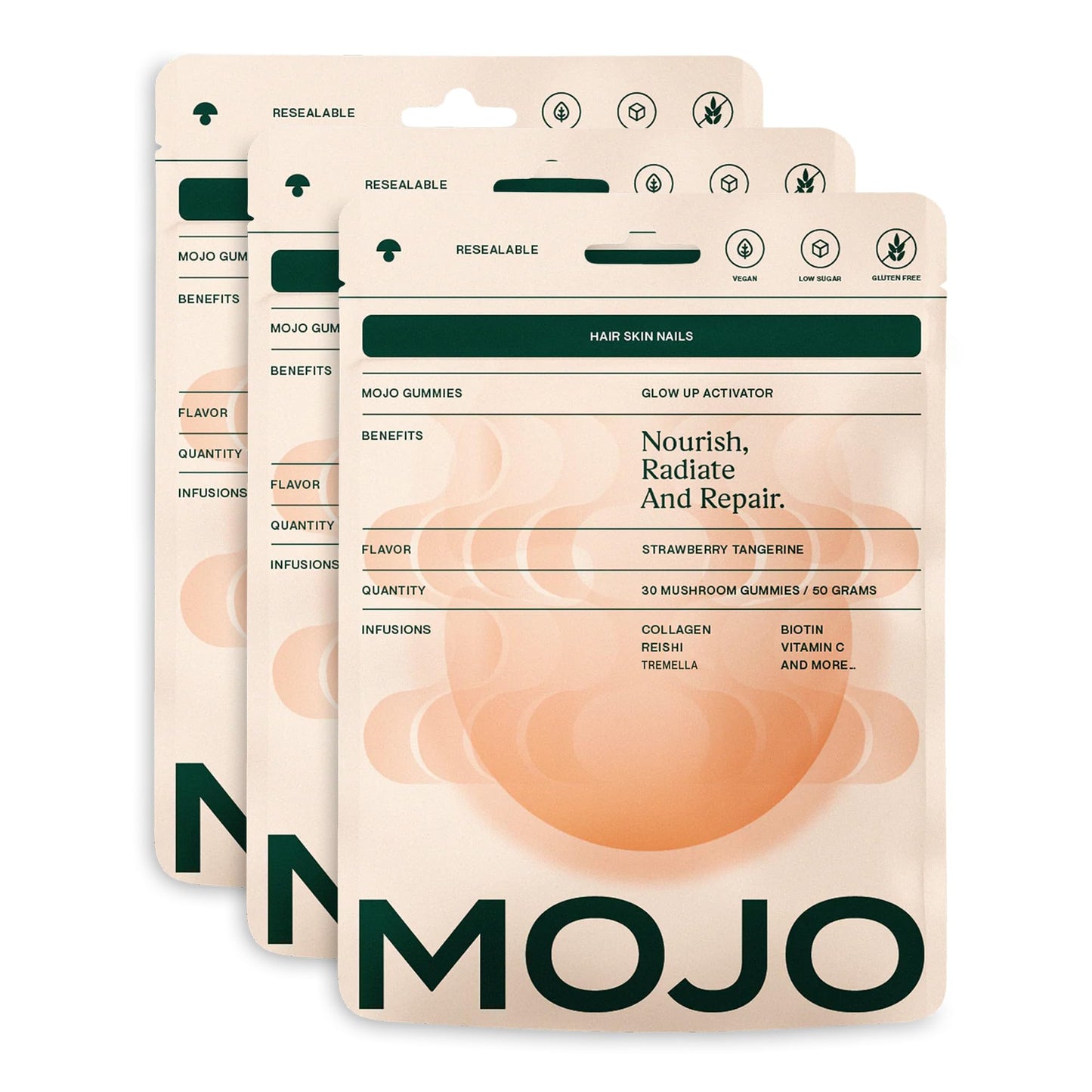 Mojo Hair, Skin & Nails Gummies 3-Pack