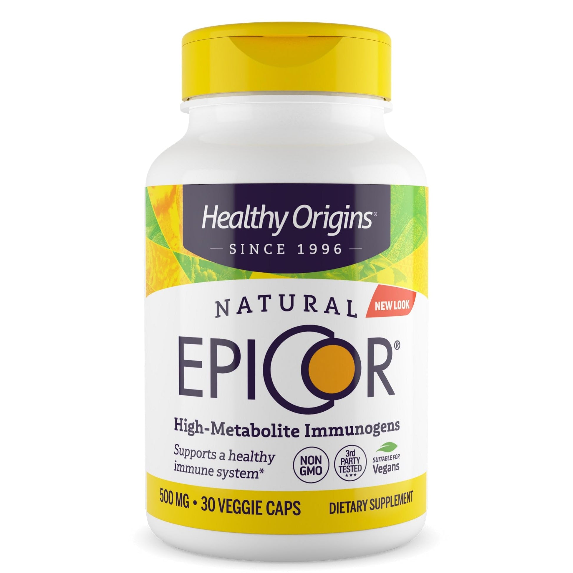 Healthy Origins EpiCor Dried Yeast 500 mg Capsules, 30 Count