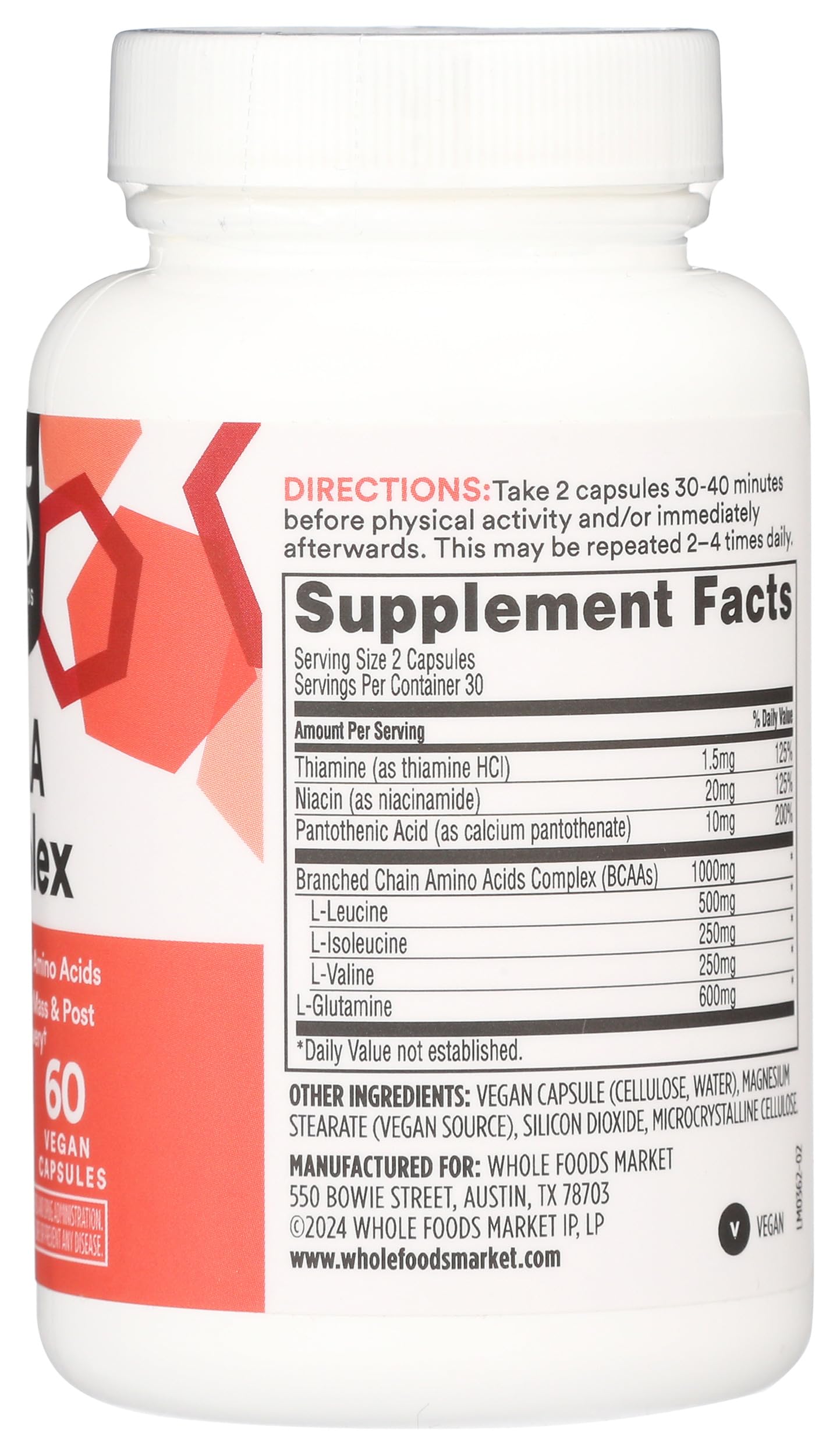 Whole Foods Market BCAA Complex Tablet 60 Tablets