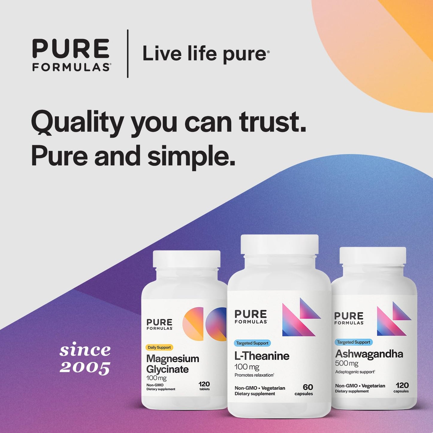 PureFormulas L-Theanine Supplement 100 mg 60 Capsules