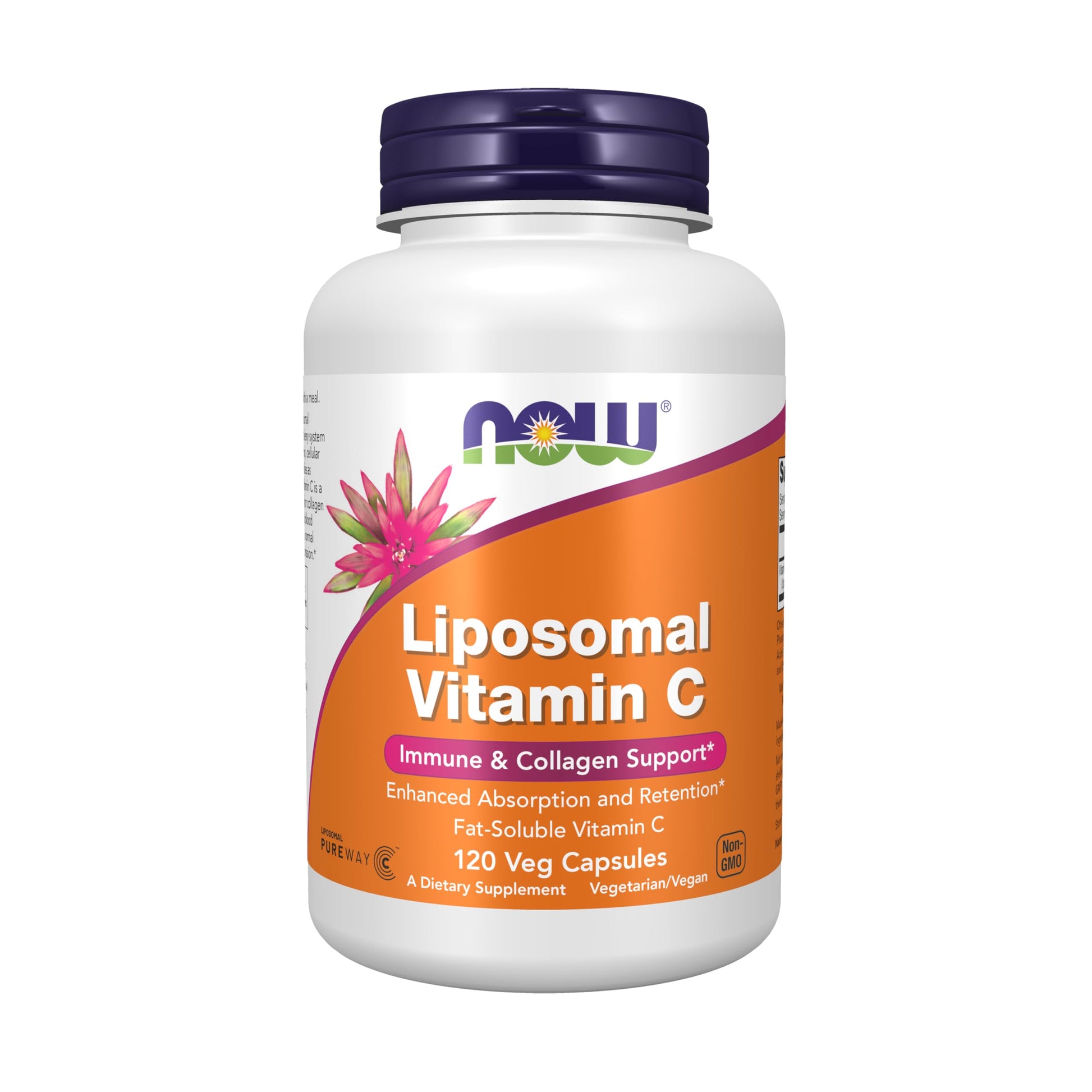 NOW Foods Liposomal Vitamin C, Immune & Collagen Support Capsules, 120 Capsules