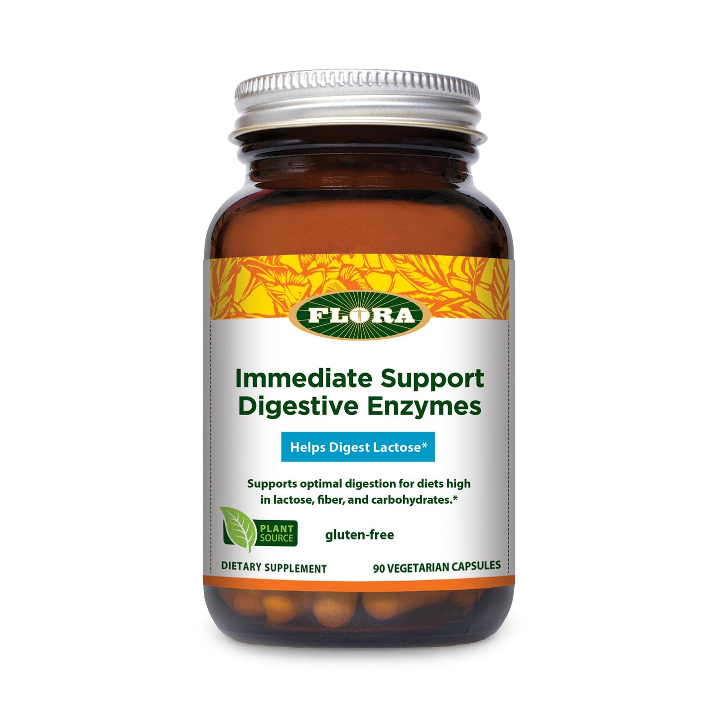 Flora Udo's Choice Flora Immediate Support Digestive Enzymes 90 Capsules