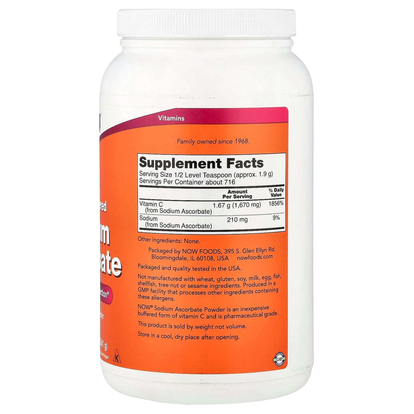 NOW Foods Sodium Ascorbate Powder 48 Ounces
