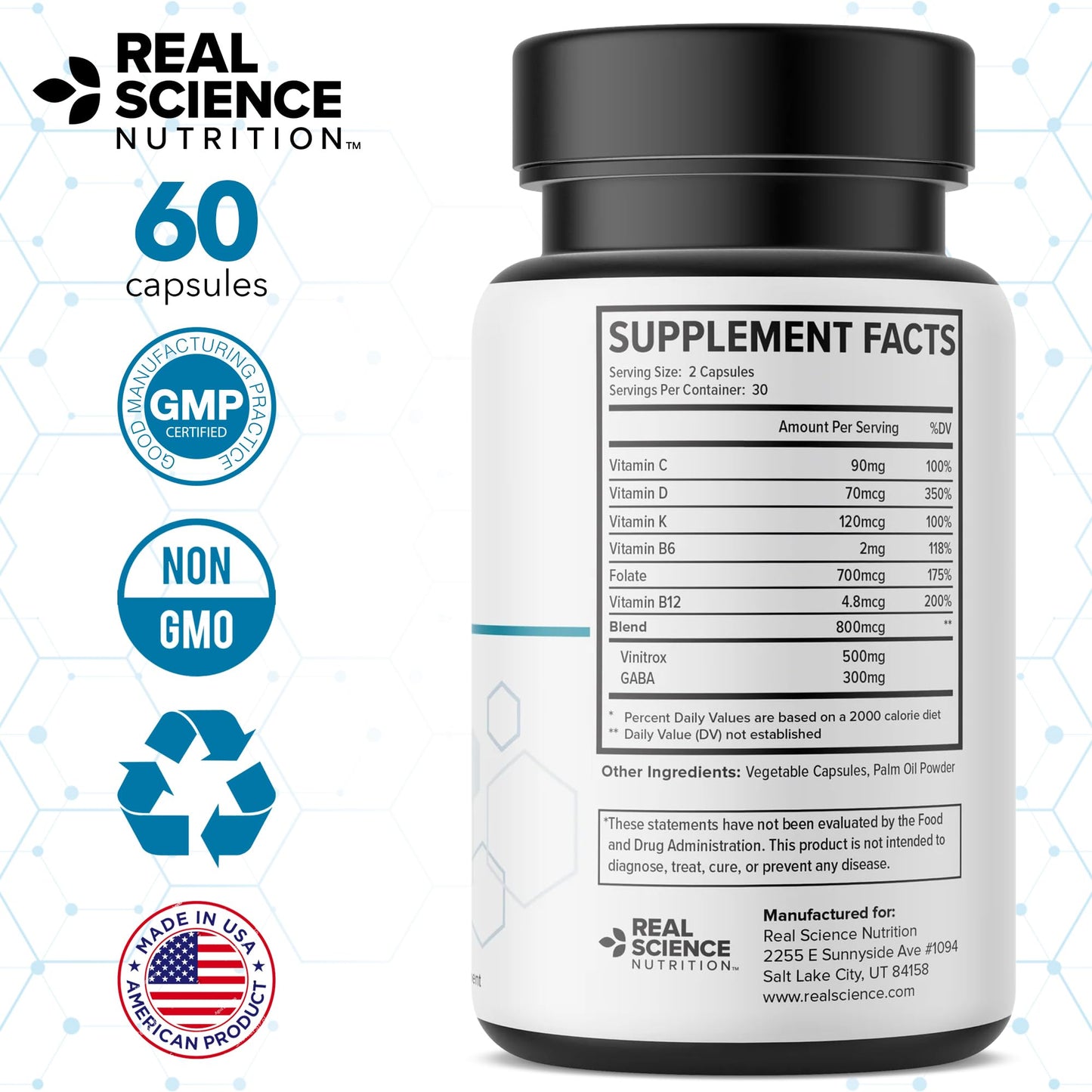Real Science Nutrition BreatheEasy Lung Support Capsules, 60 Capsules