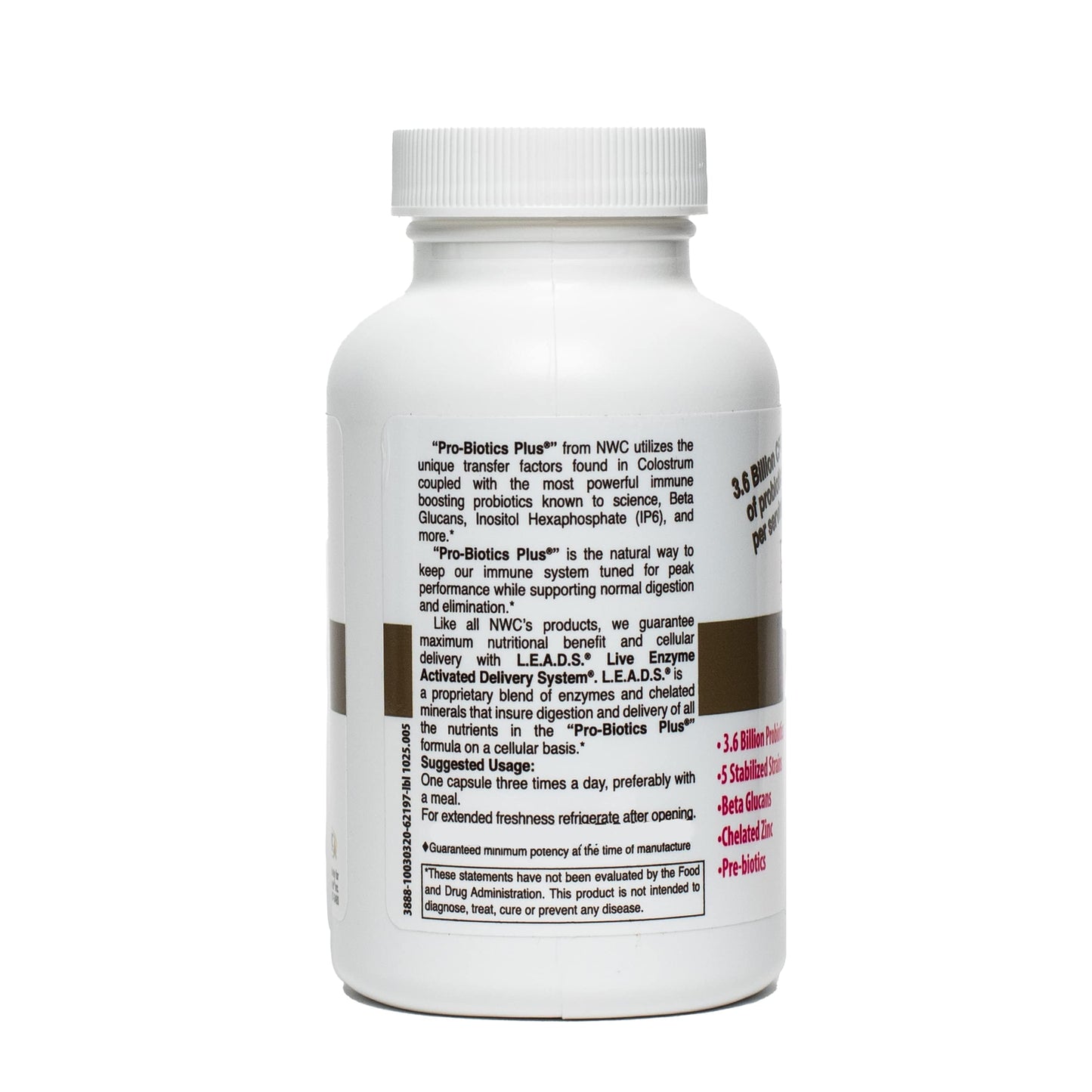 NWC Naturals Pro-Biotics Plus Powder 90 Count