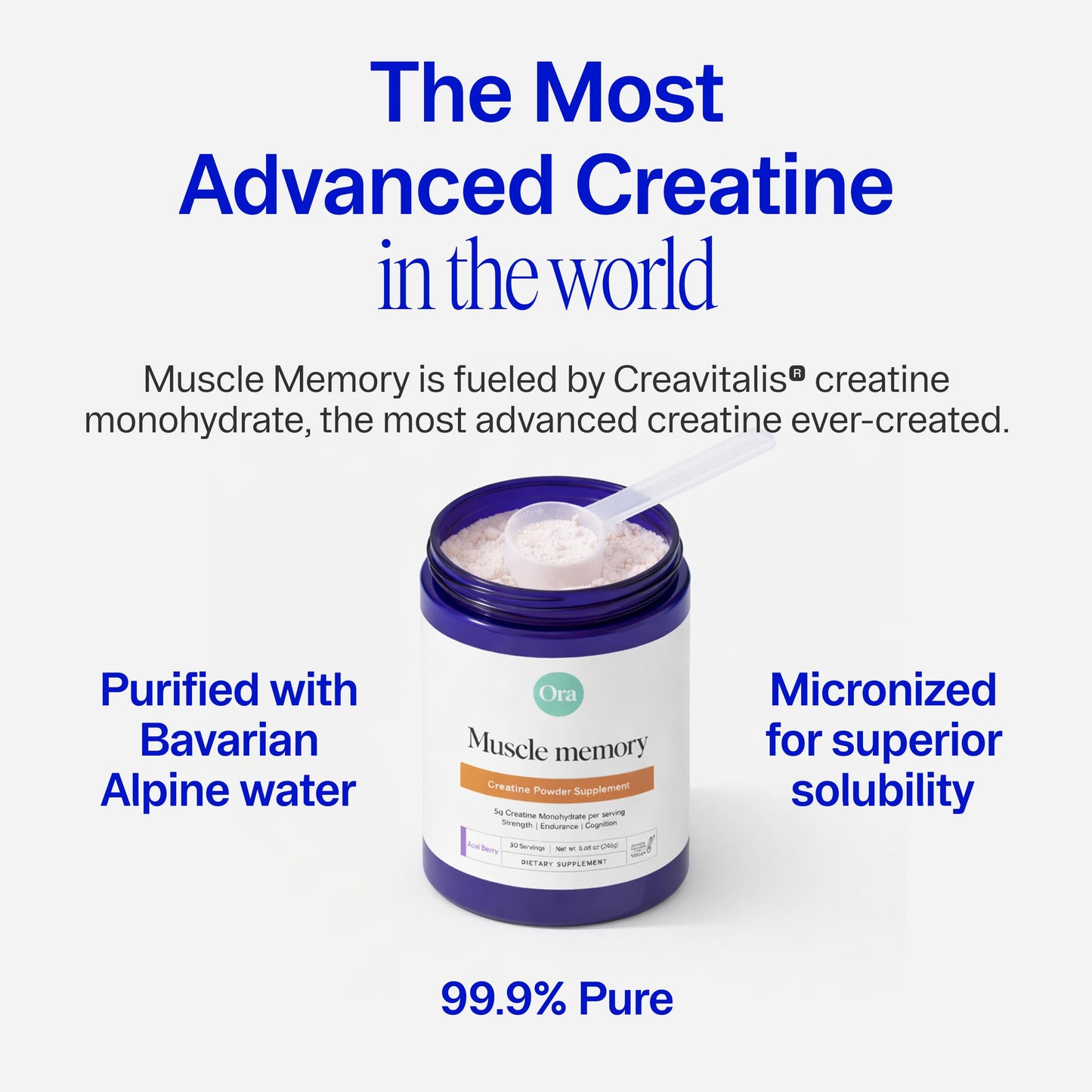 Ora Organic Creatine Monohydrate Powder, 8.68 Ounce