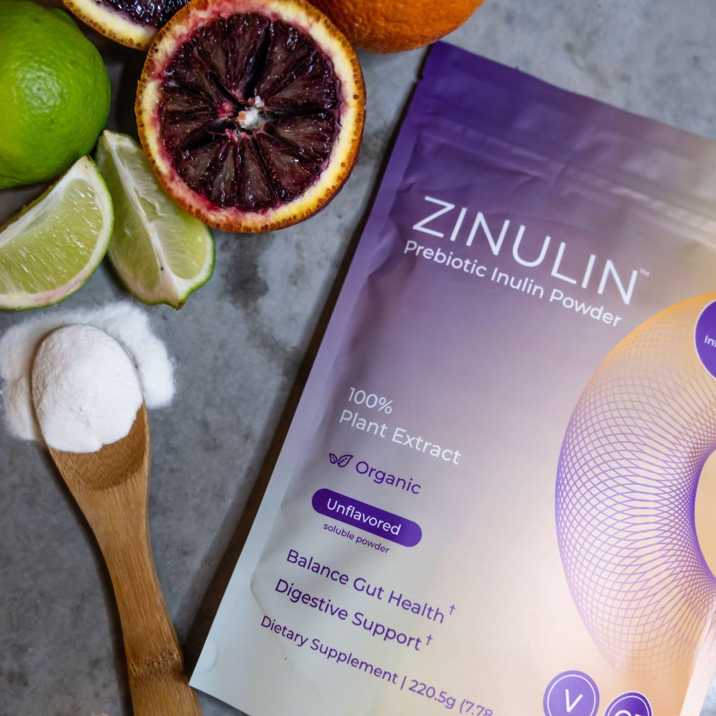 Zinulin Organic Inulin Powder, 7.78 oz